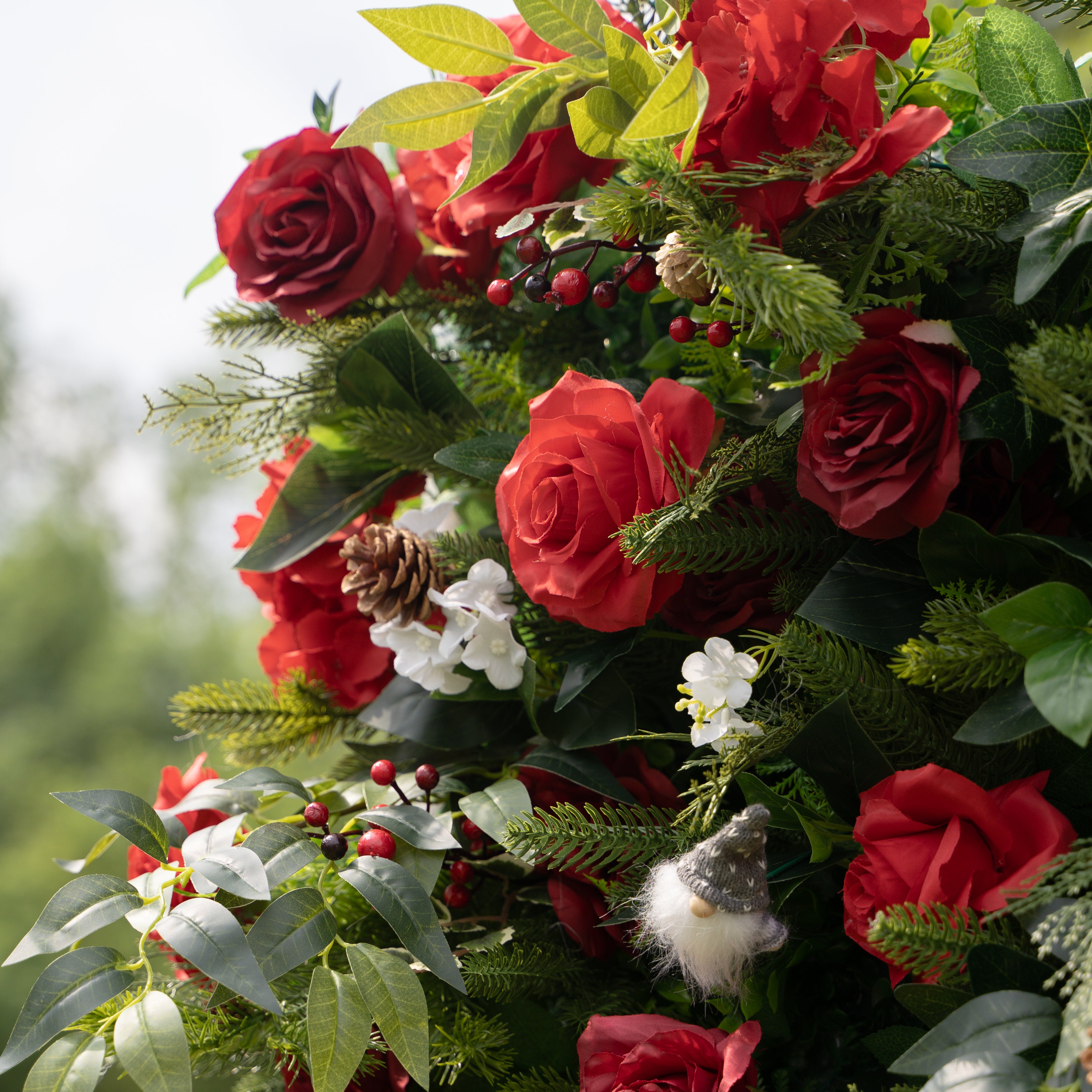 MC Arch :Christmas Party Background Floral Arch Decoration