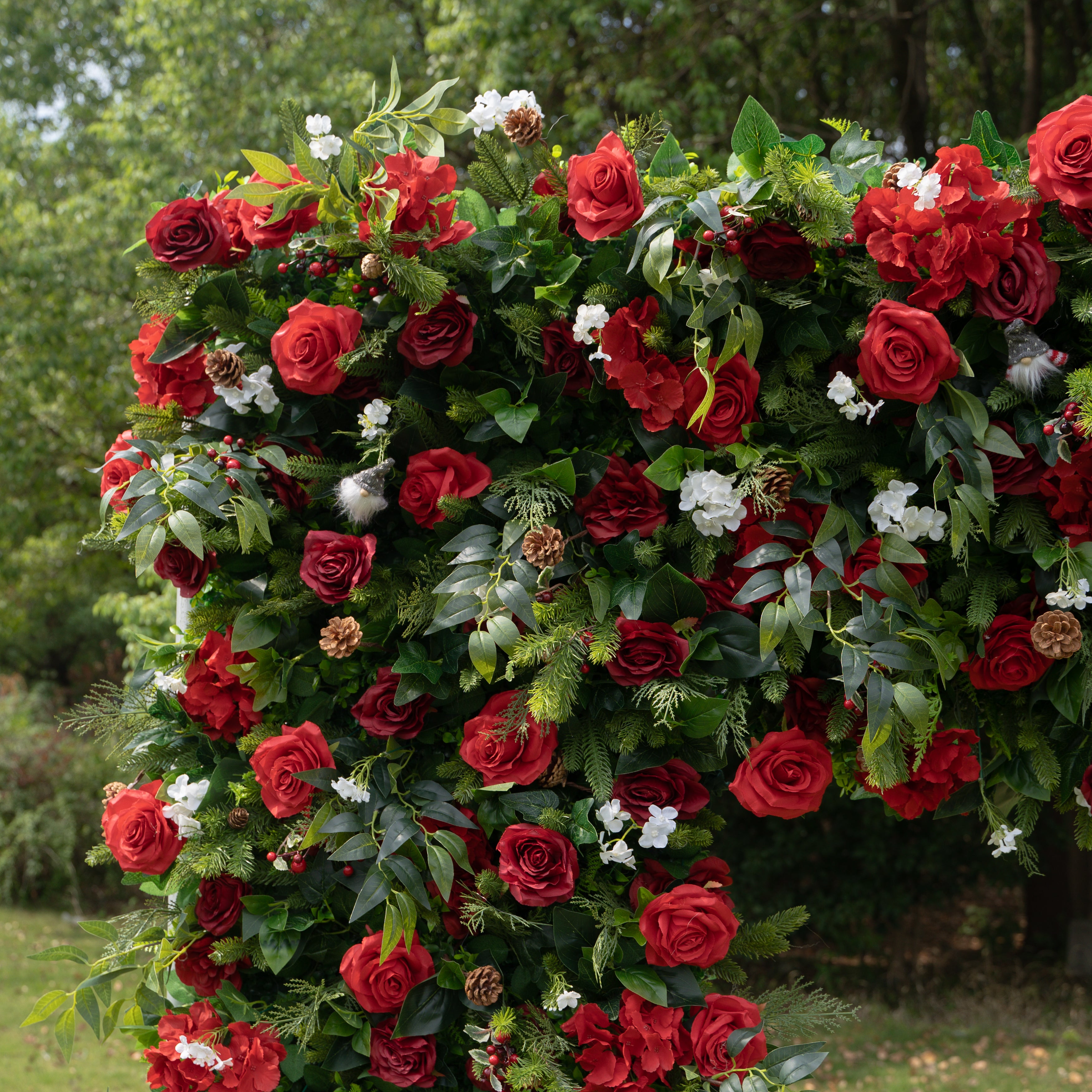 MC Arch :Christmas Party Background Floral Arch Decoration
