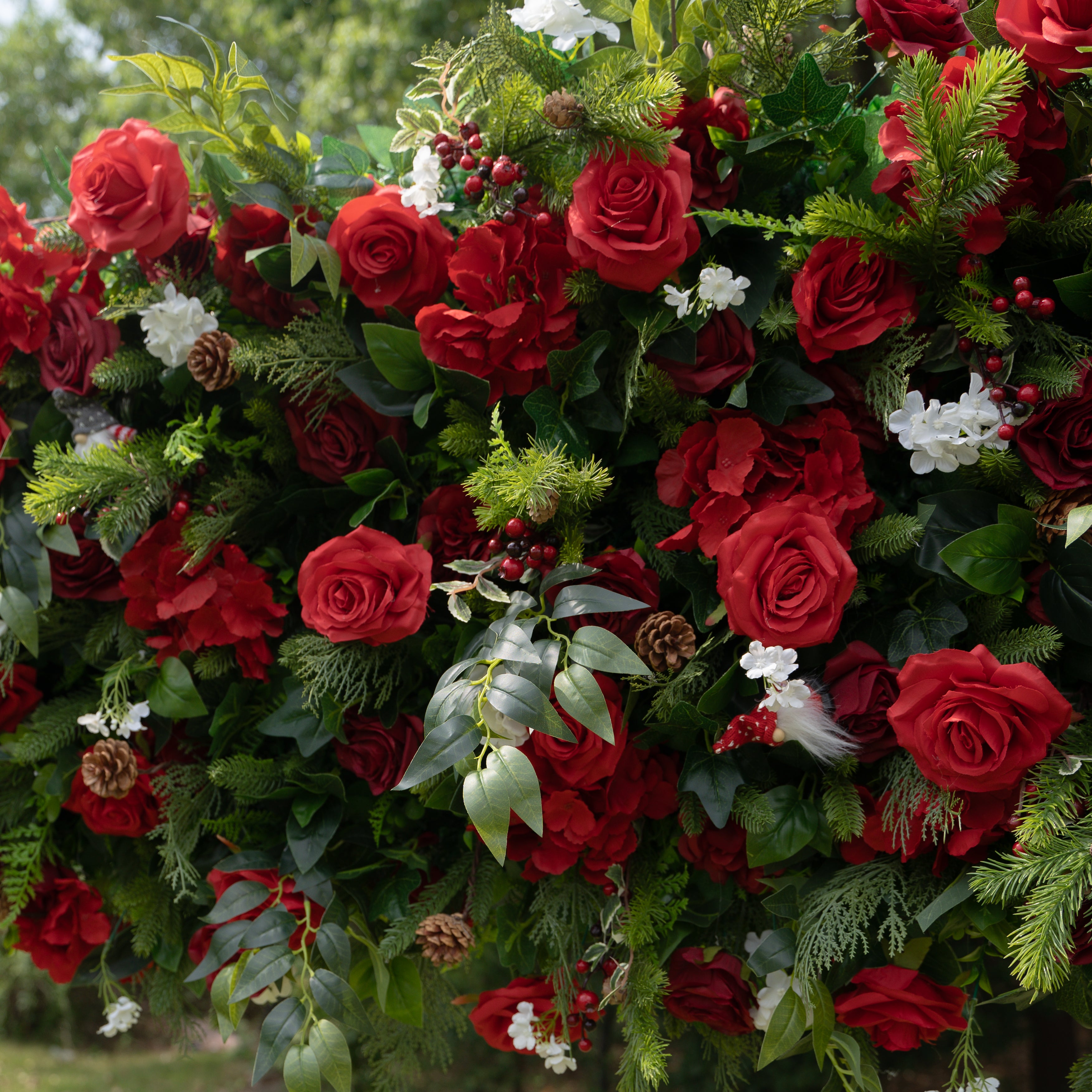 MC Arch :Christmas Party Background Floral Arch Decoration