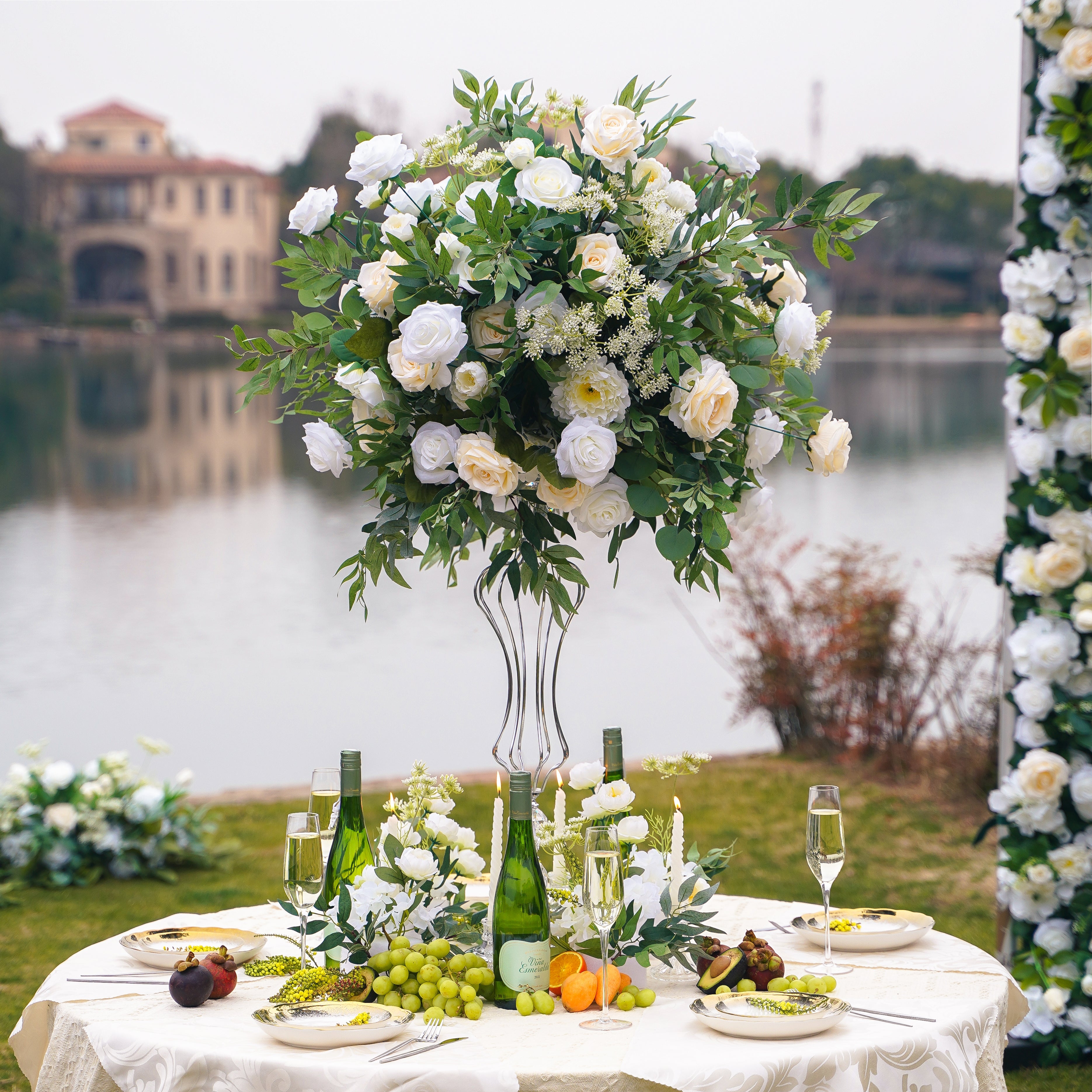 Daphne:2023 New Flower Centerpiece Bouquet Table Decoration Flower Ball R047 Rose Morning