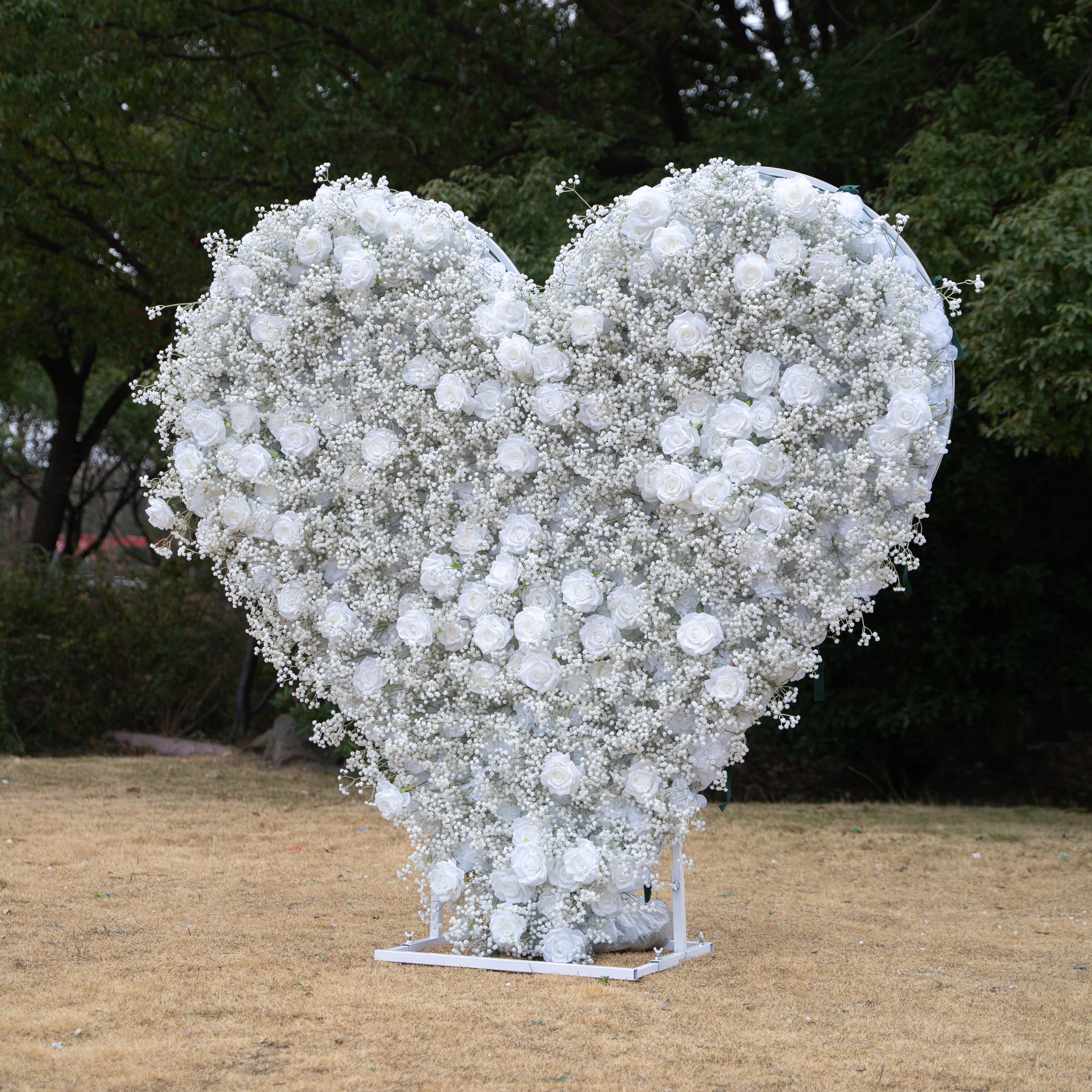 Baby Heart Wall:3D Fabric Artificial rolling up curtain flower wall