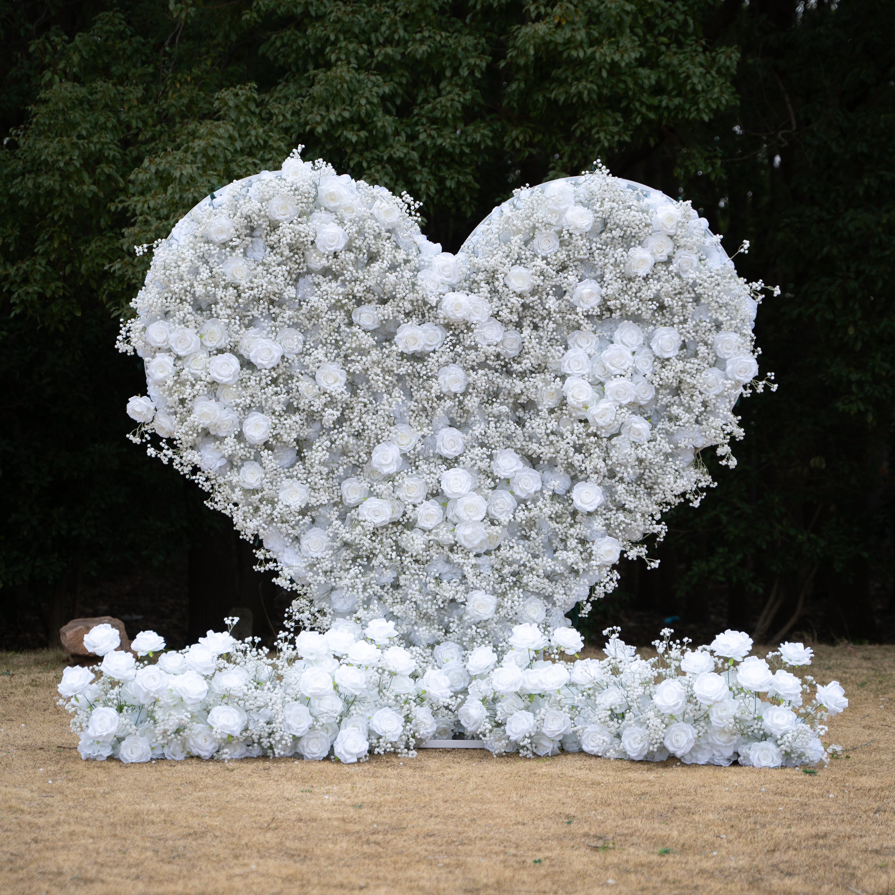 Baby Heart Wall:3D Fabric Artificial rolling up curtain flower wall