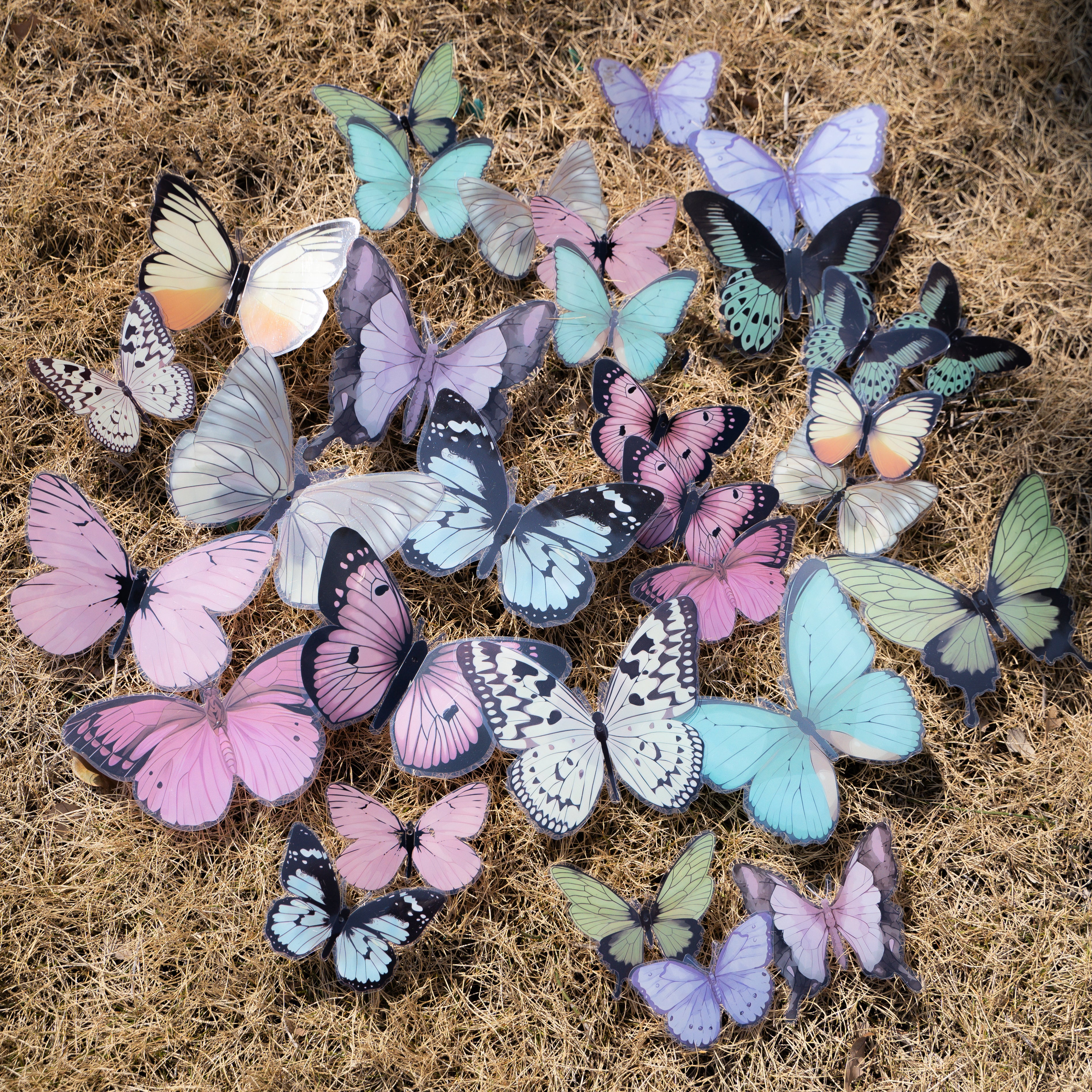 Crystal:Fabric Artificial rolling up curtain flower wall with Crystal Beaded and PVC Butterflies for DIY (Ready to Ship-Only in USA)