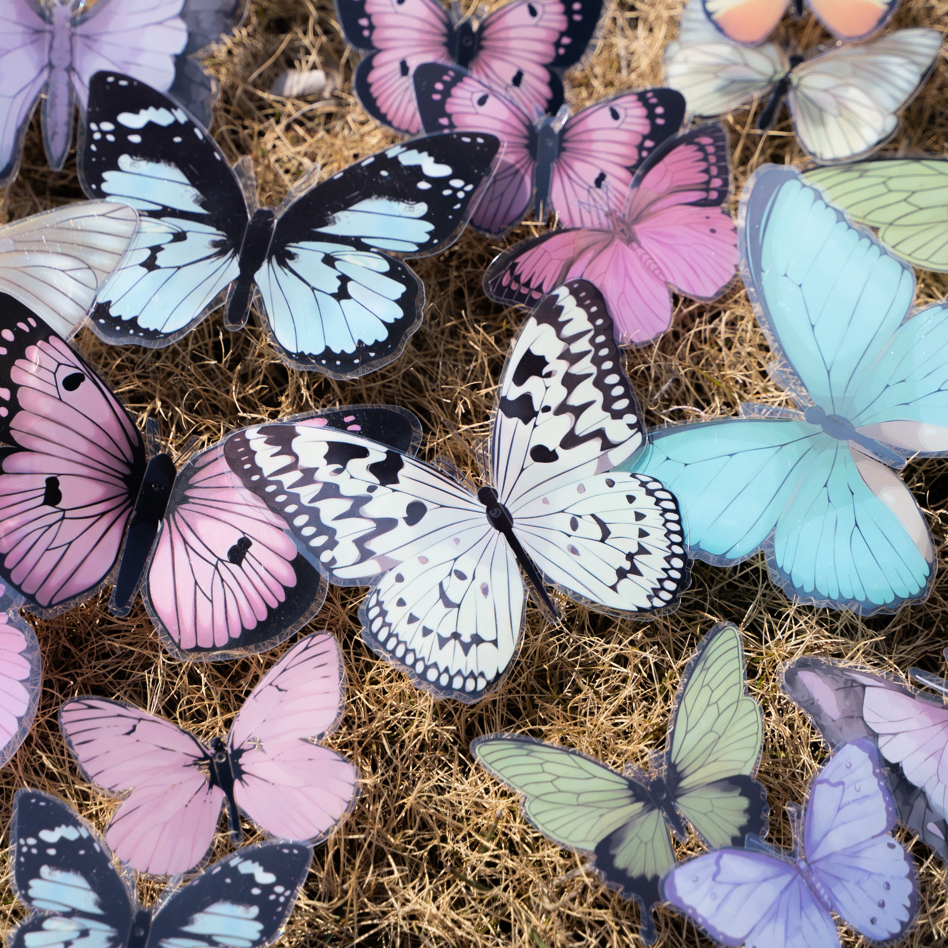 Crystal:Fabric Artificial rolling up curtain flower wall with Crystal Beaded and PVC Butterflies for DIY (Ready to Ship-Only in USA)