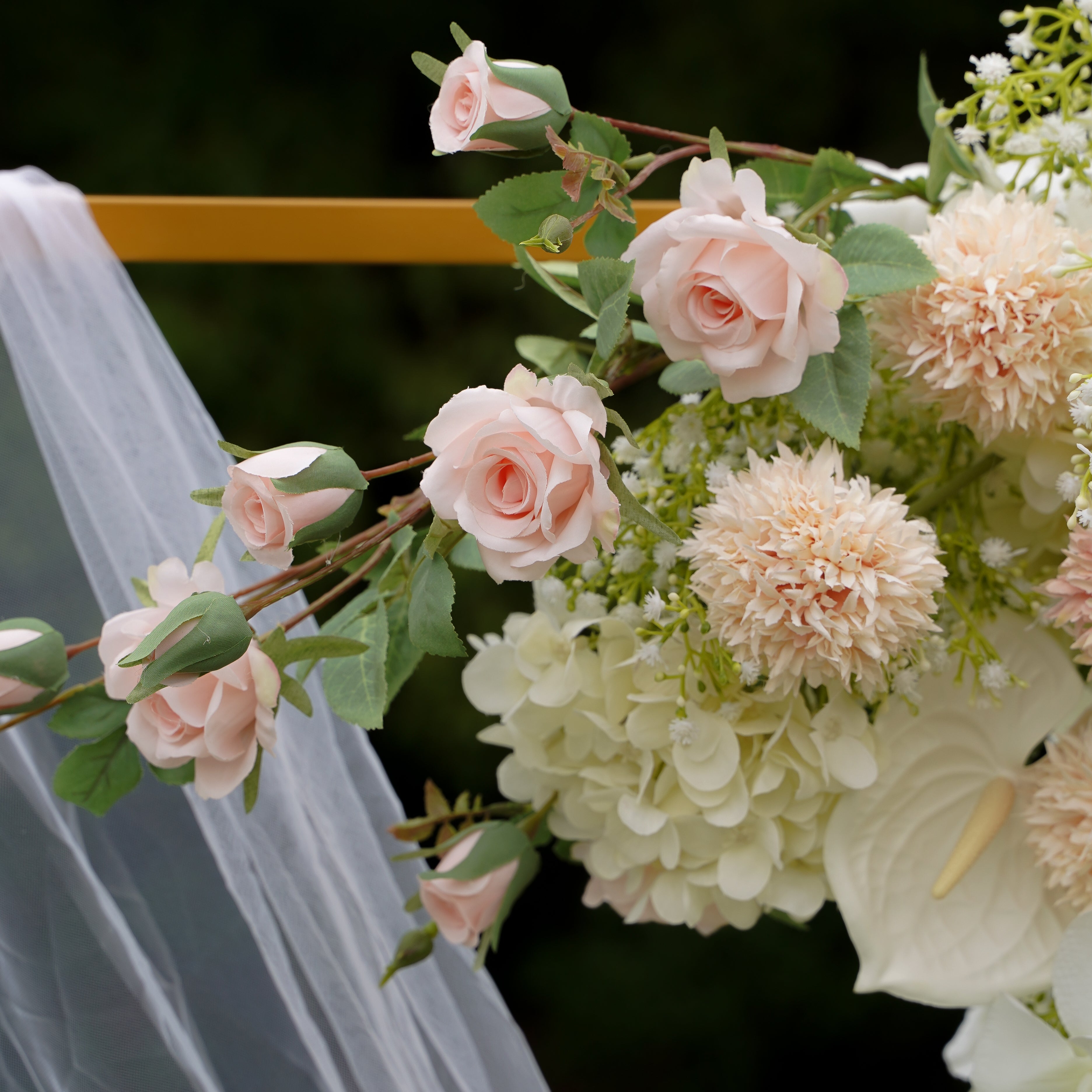 Iris:2023 New Wedding Party Background Floral Arch Decoration Including Frame Rose Morning