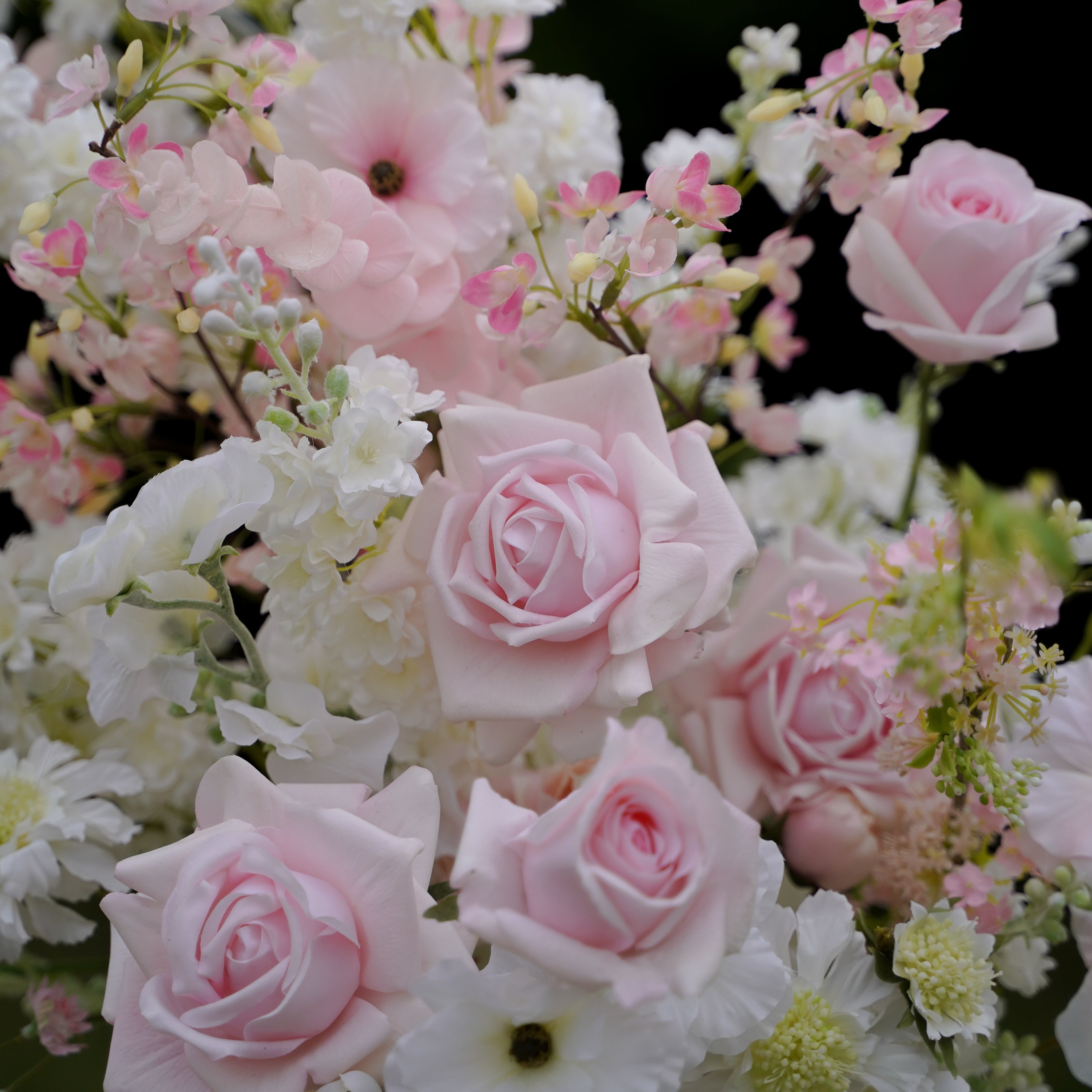 Ruby:2023 New Wedding Party Background Floral Arch Decoration Including Frame -R997 Rose Morning