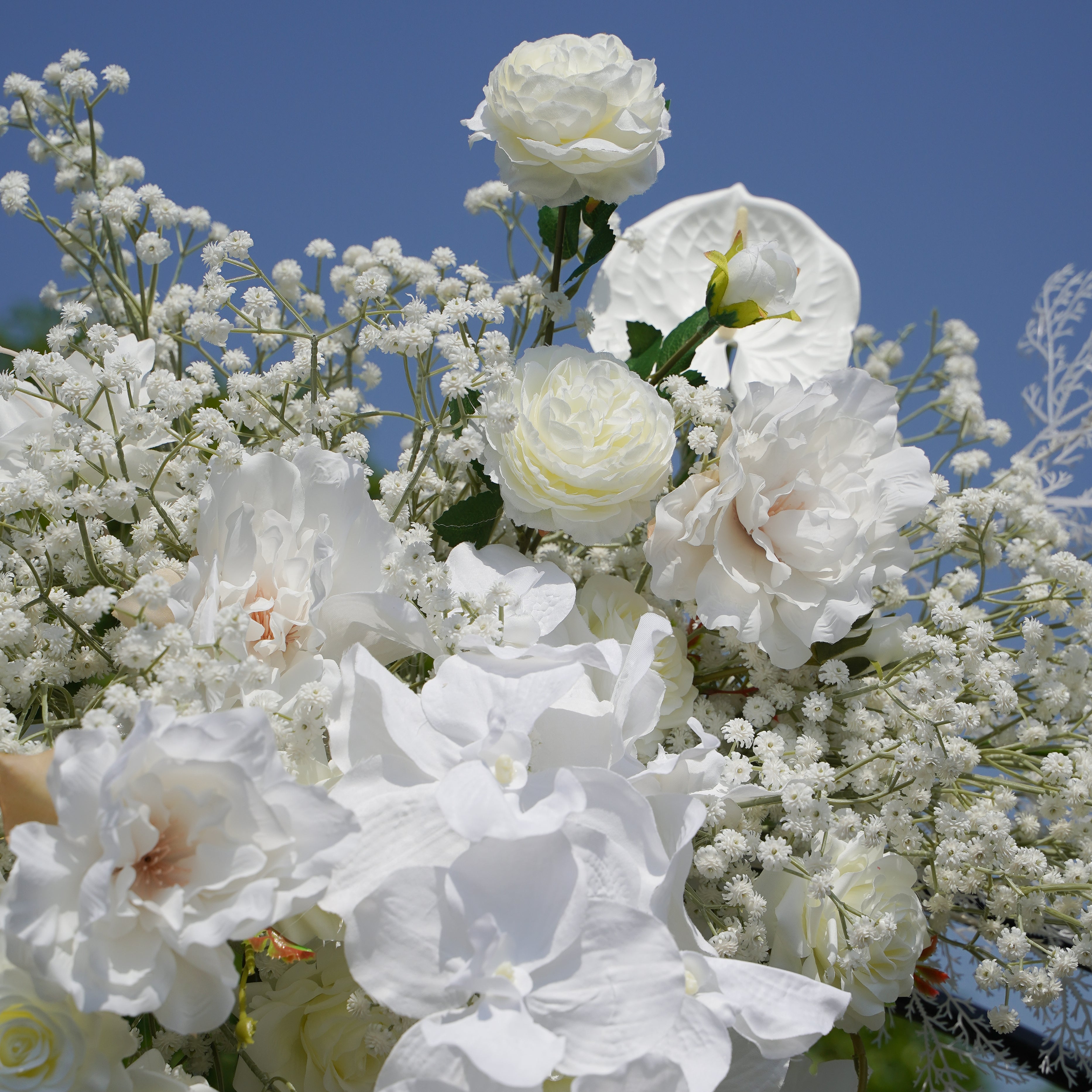 F010:2023 New Wedding Party Background Floral Arch Decoration Including Frame Rose Morning