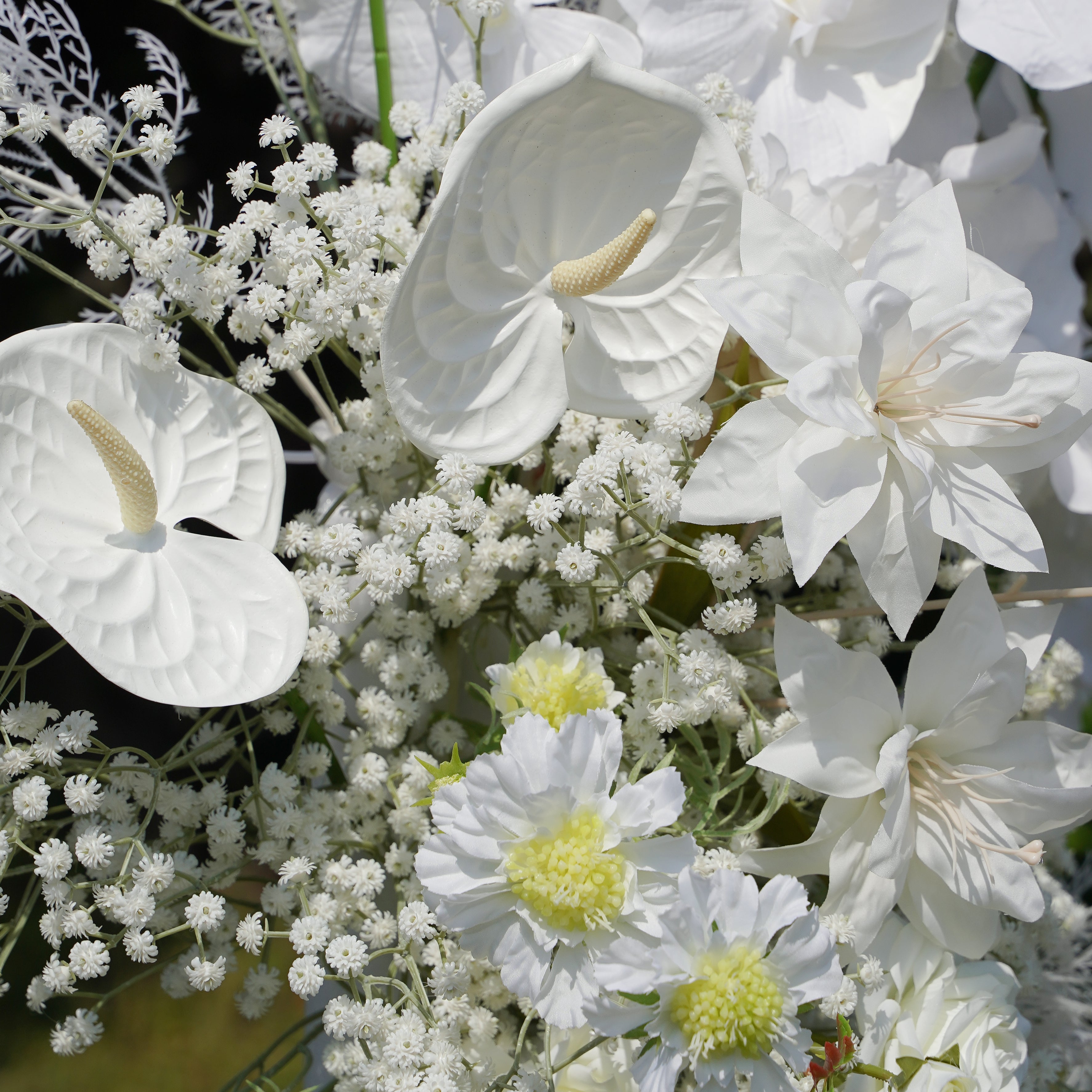 F010:2023 New Wedding Party Background Floral Arch Decoration Including Frame Rose Morning