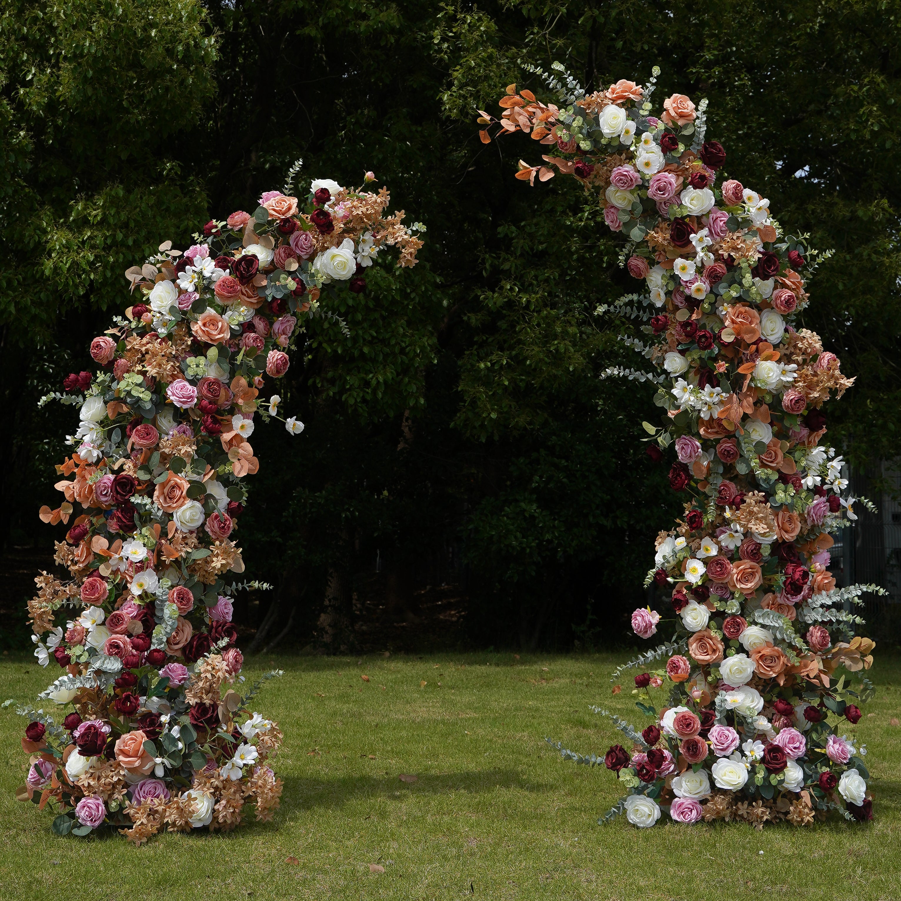 Phoenix flower arch:2023 New Wedding Party Background Floral Arch Decoration Including Frame Rose Morning