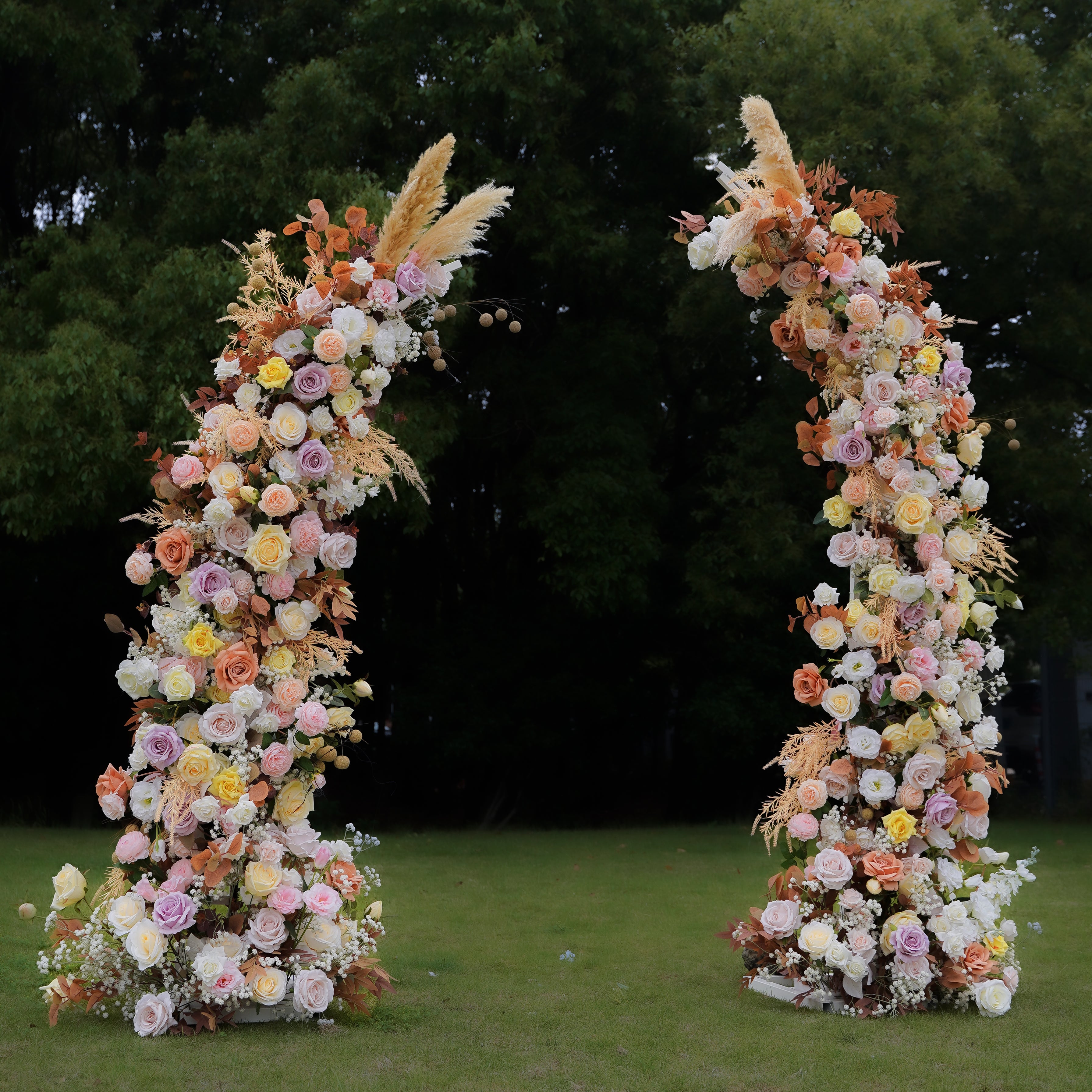 Fanny:2023 New Wedding Party Background Floral Arch Decoration Including Frame Rose Morning