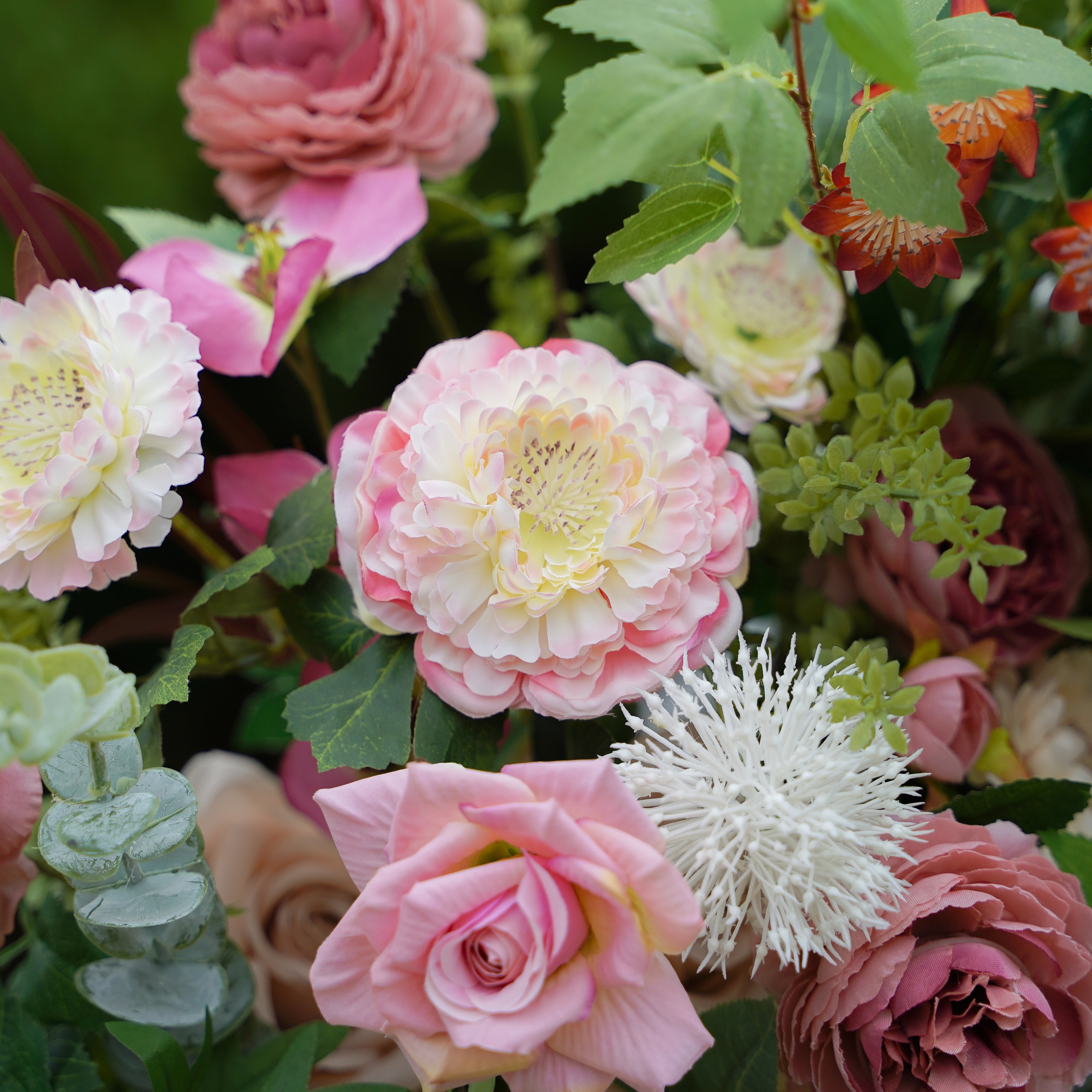 Lia:2023 New Wedding Background Floral Arch Including Frame -R963 Rose Morning