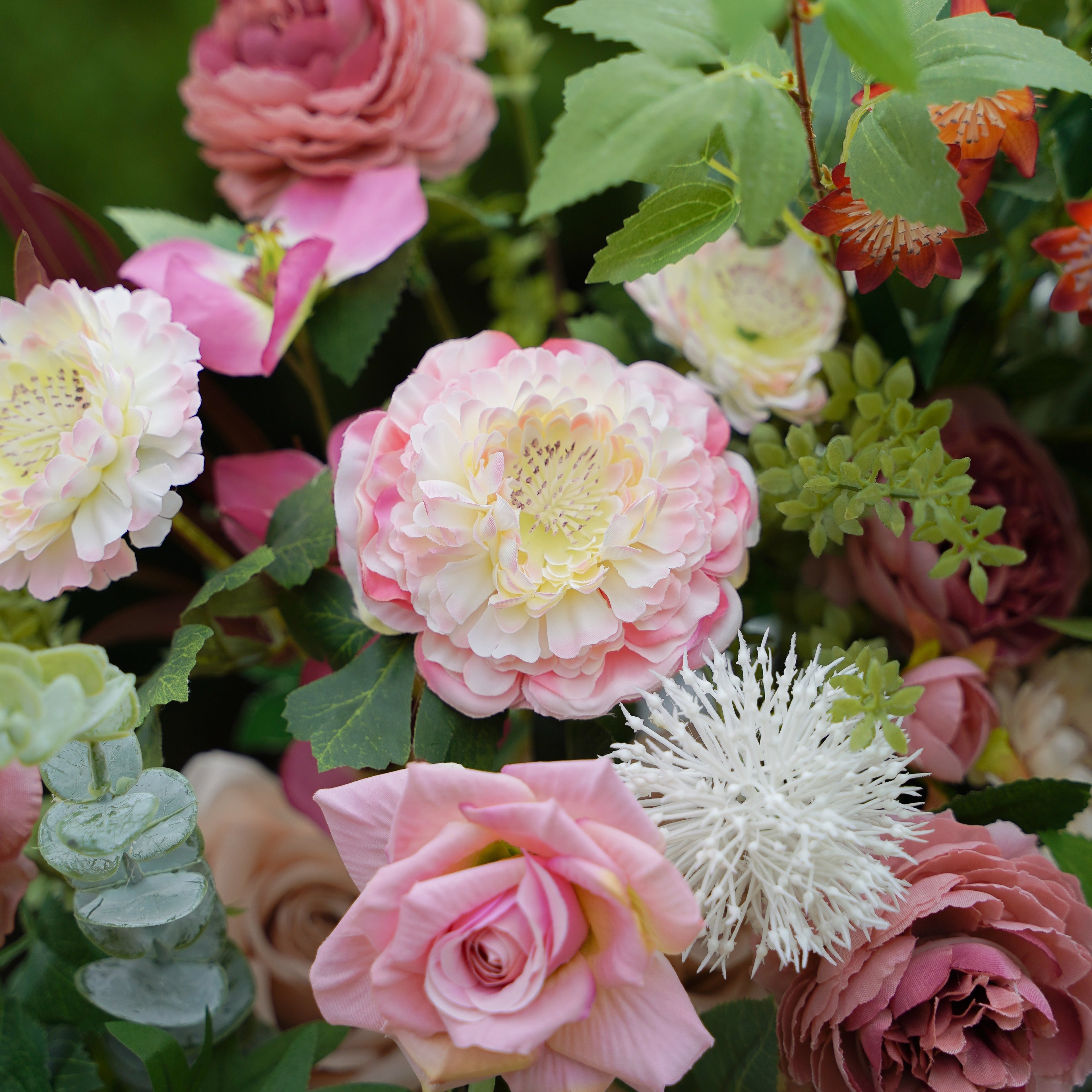 Lia:2023 New Wedding Background Floral Arch Including Frame -R963 Rose Morning