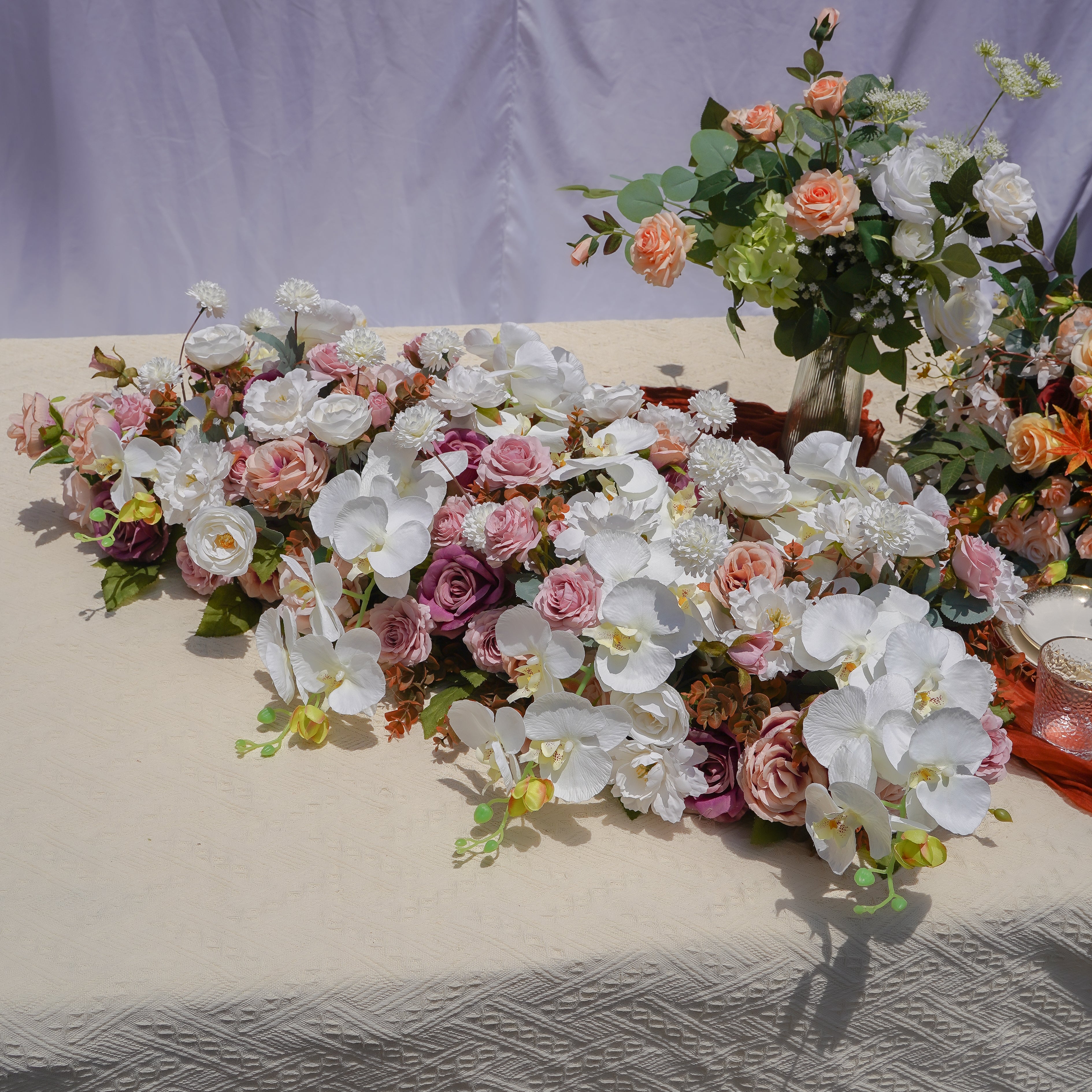 Evelyn:2023 New Wedding Party Lane Flower Row Table Decoration Rose Morning