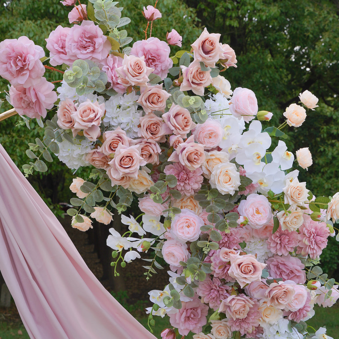 Lea:2023 New Wedding Party Background Floral Arch Decoration Including Frame Rose Morning