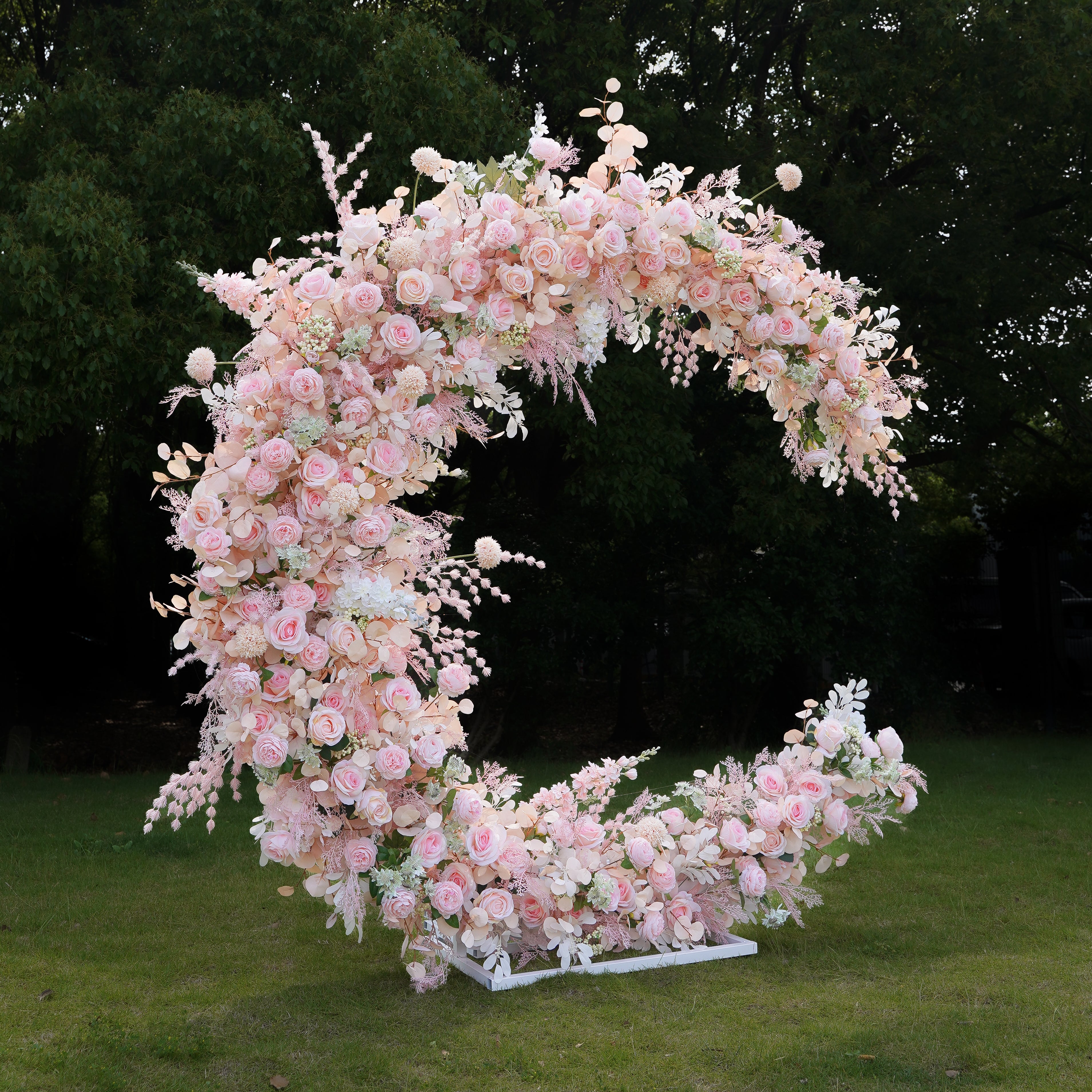 Keira:2023 New Wedding Party Background Floral Arch Decoration Including Frame Rose Morning