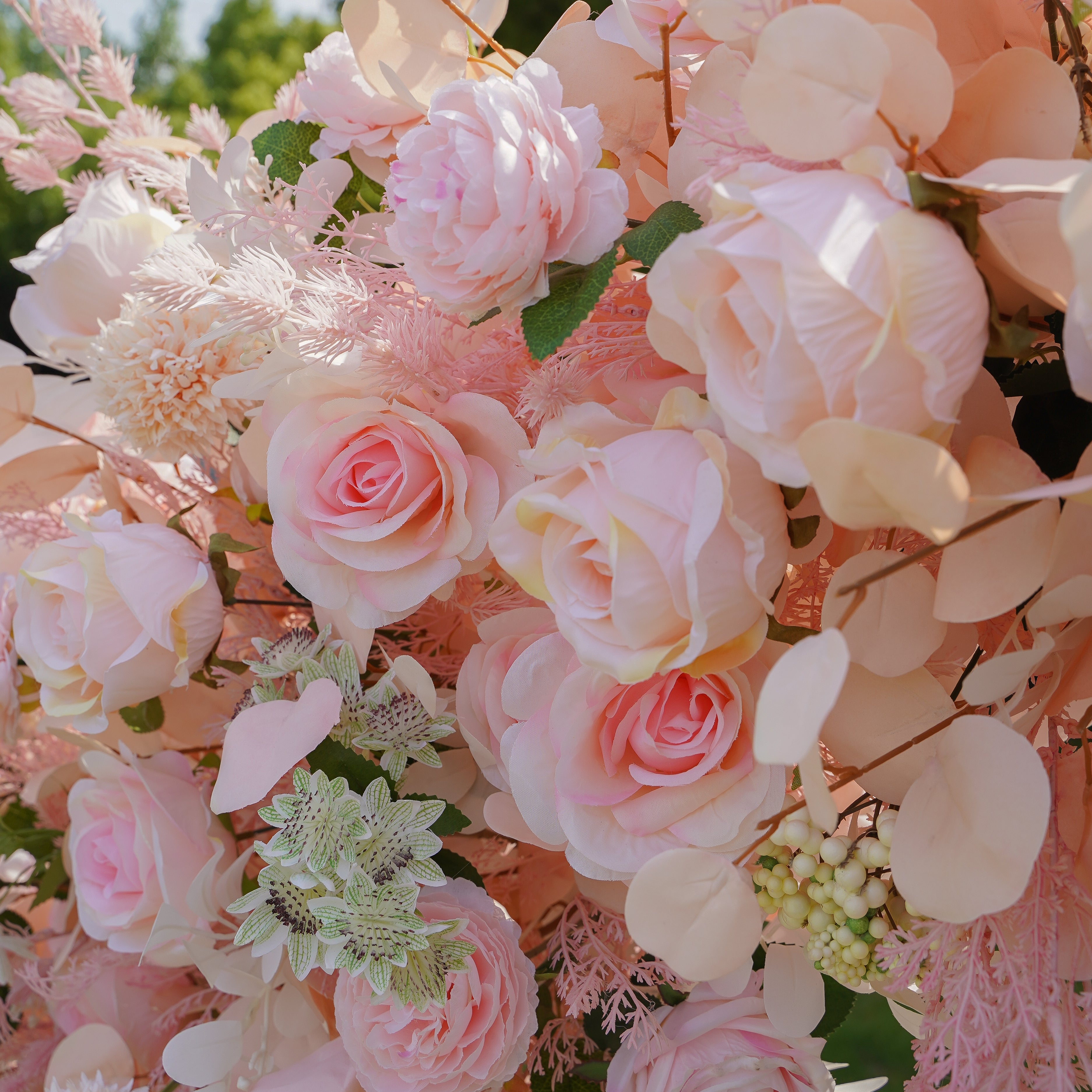 Keira:2023 New Wedding Party Background Floral Arch Decoration Including Frame Rose Morning