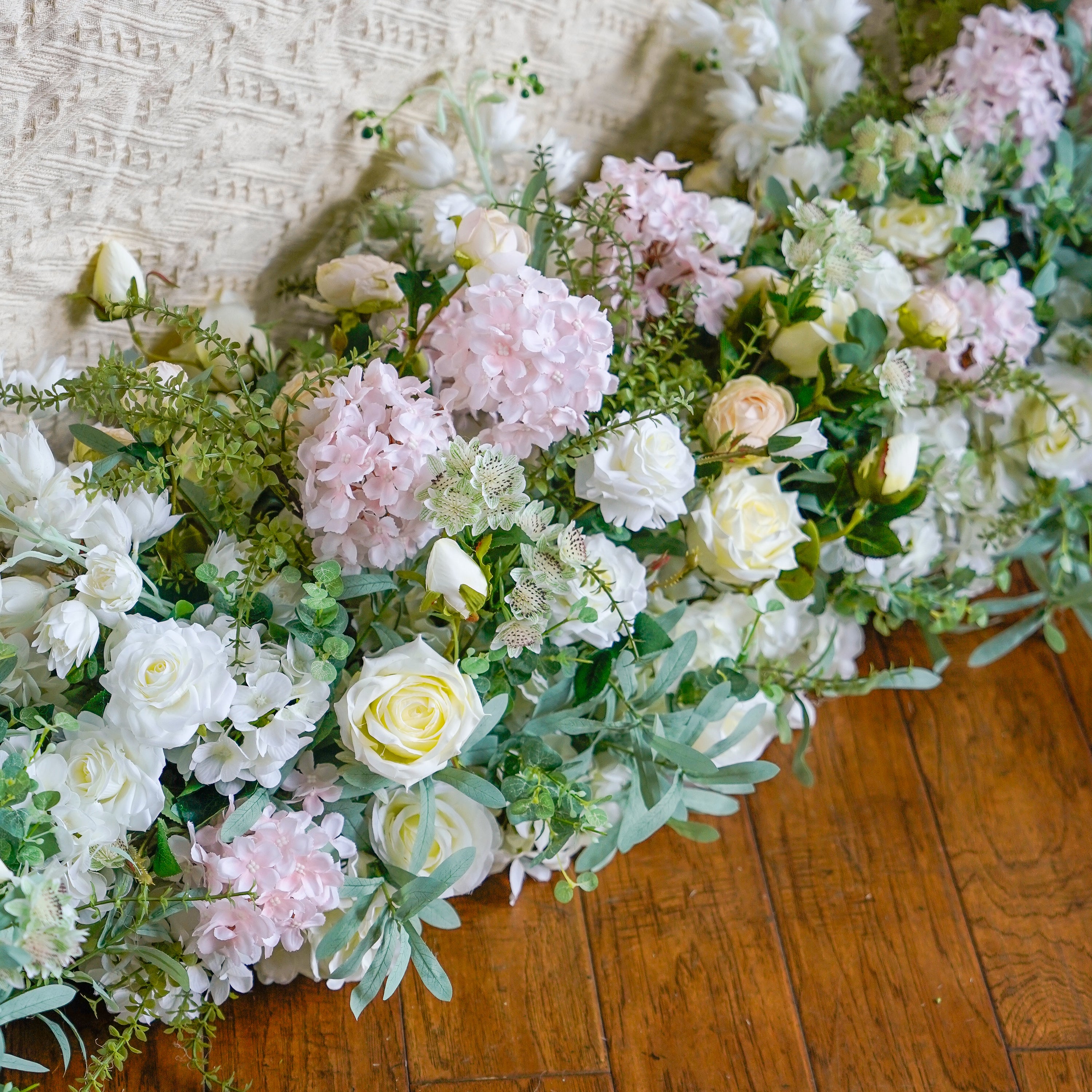 Pinkie:2023 New Long strip flower row trailing long table table arrangement table flower R276 Rose Morning