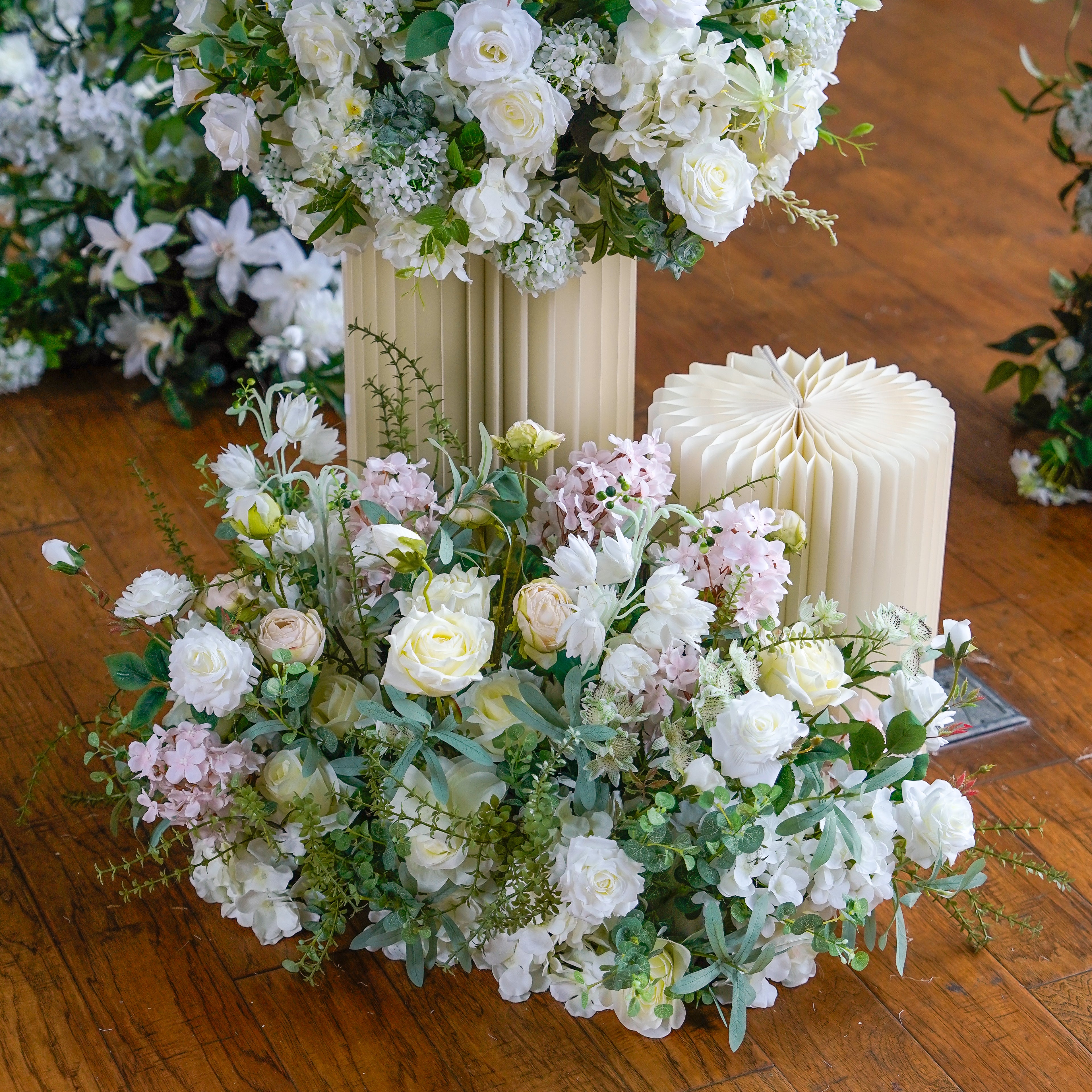 Pinkie:2023 New Long strip flower row trailing long table table arrangement table flower R276 Rose Morning