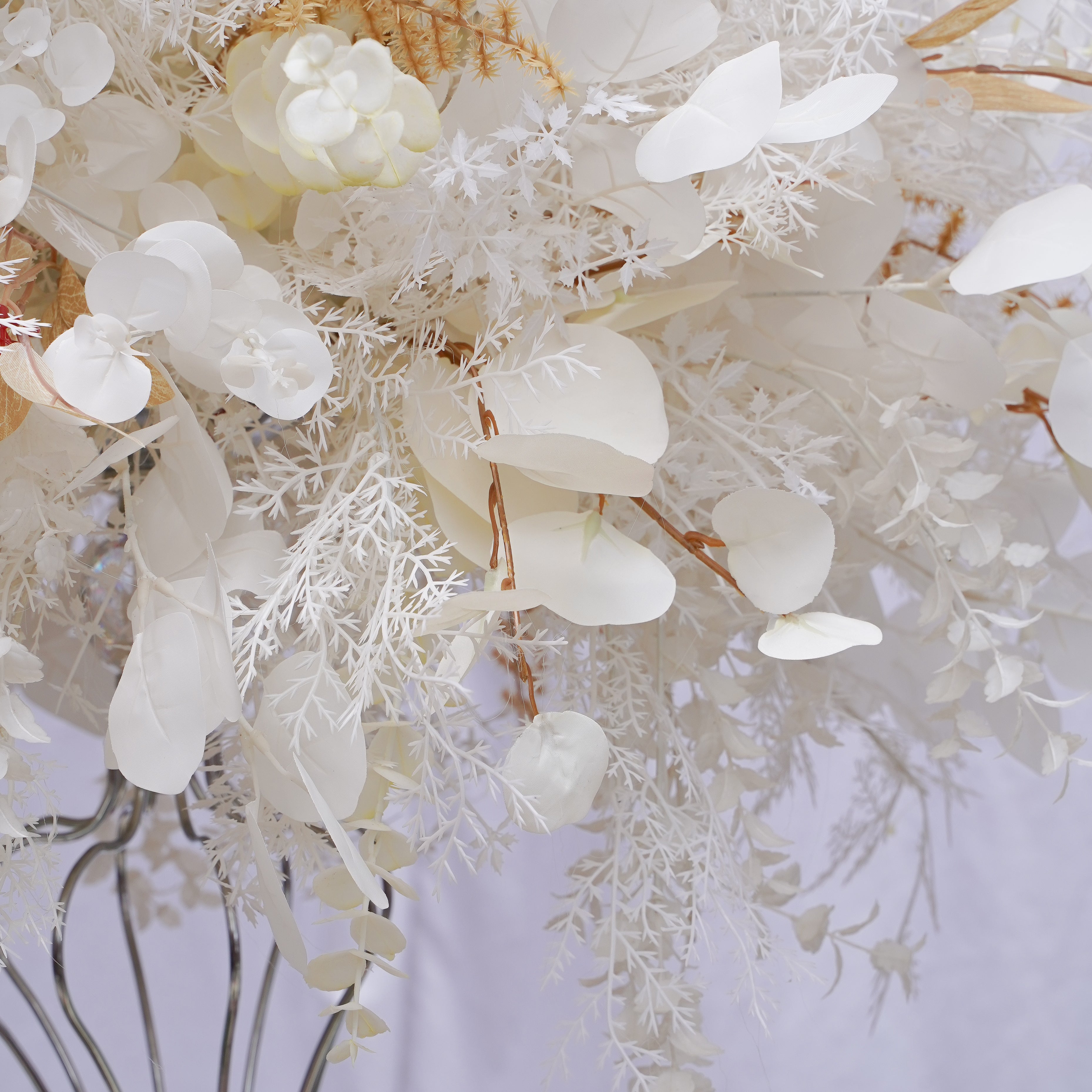 Pampas Flower Ball:Flower Centerpiece Bouquet Table Decoration Flower Ball -R068 Rose Morning