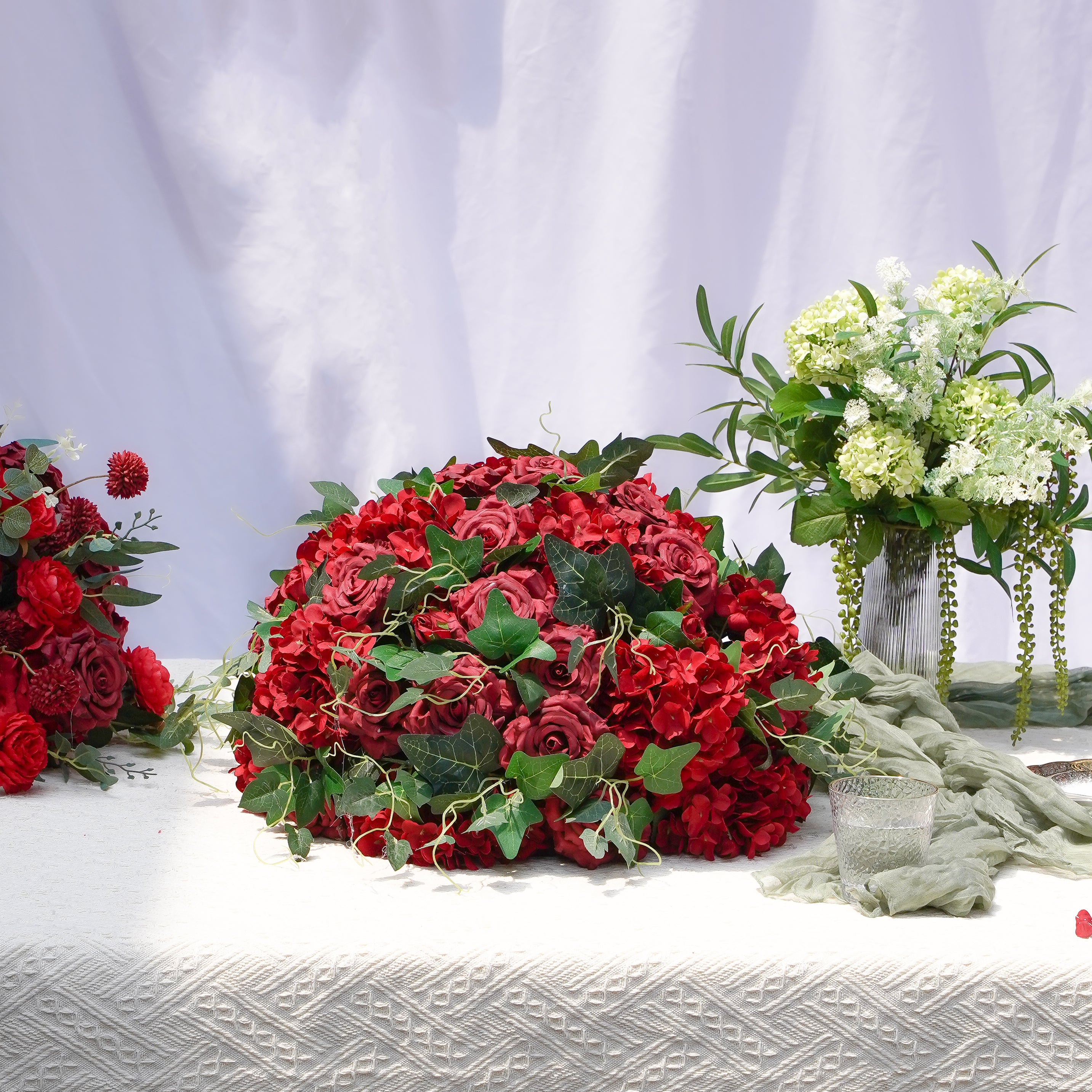 Raging fire Flower Ball Flower Centerpiece Bouquet Table Decoration Flower Ball -R172 Rose Morning