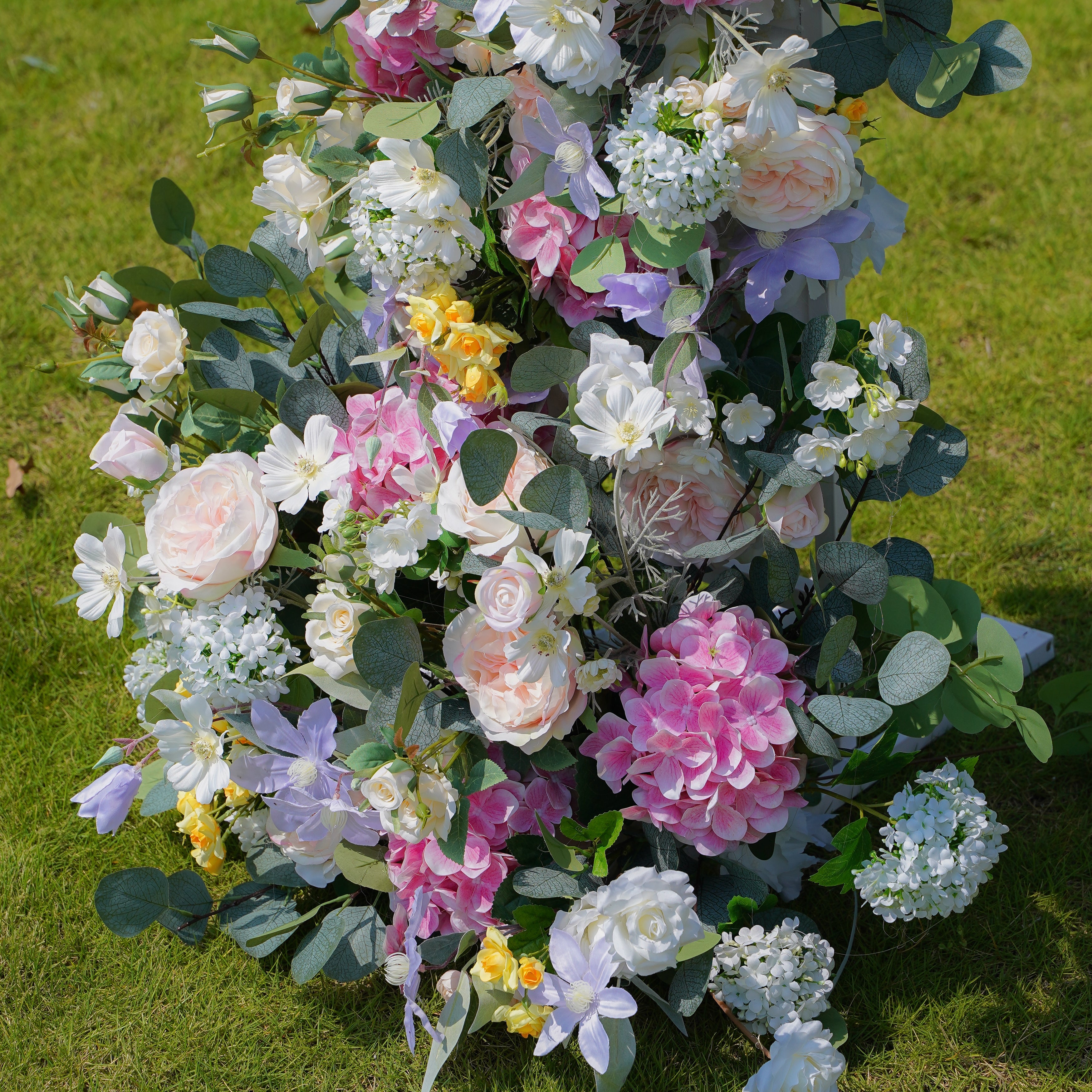 Flower Wall,Artificial Flower,Alexa Arch : 2023 New Wedding Party Background Floral Arch Decoration Including Frame -R854,Rose morning