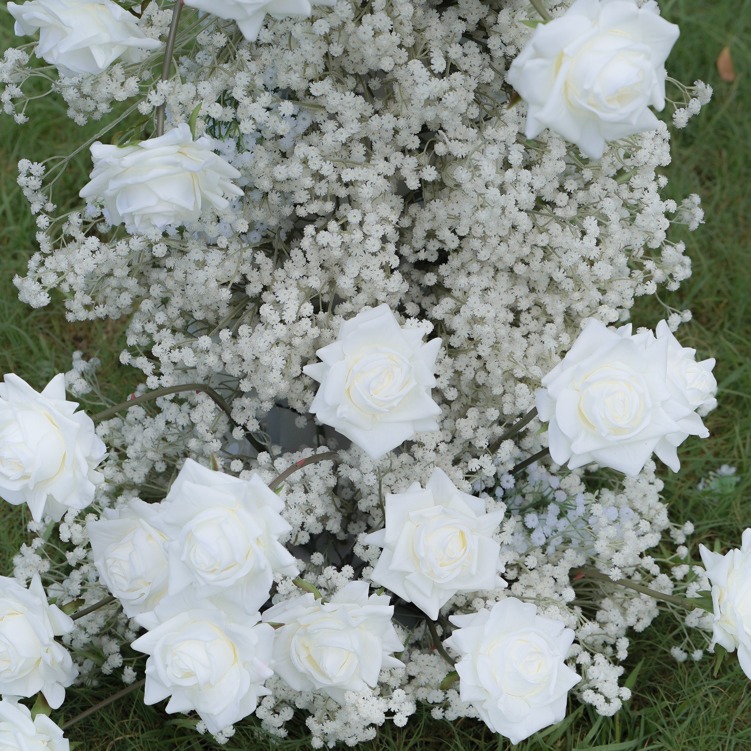 Naomi:2023 New Wedding Party Background Floral Arch Decoration Including Frame -R051 Rose Morning
