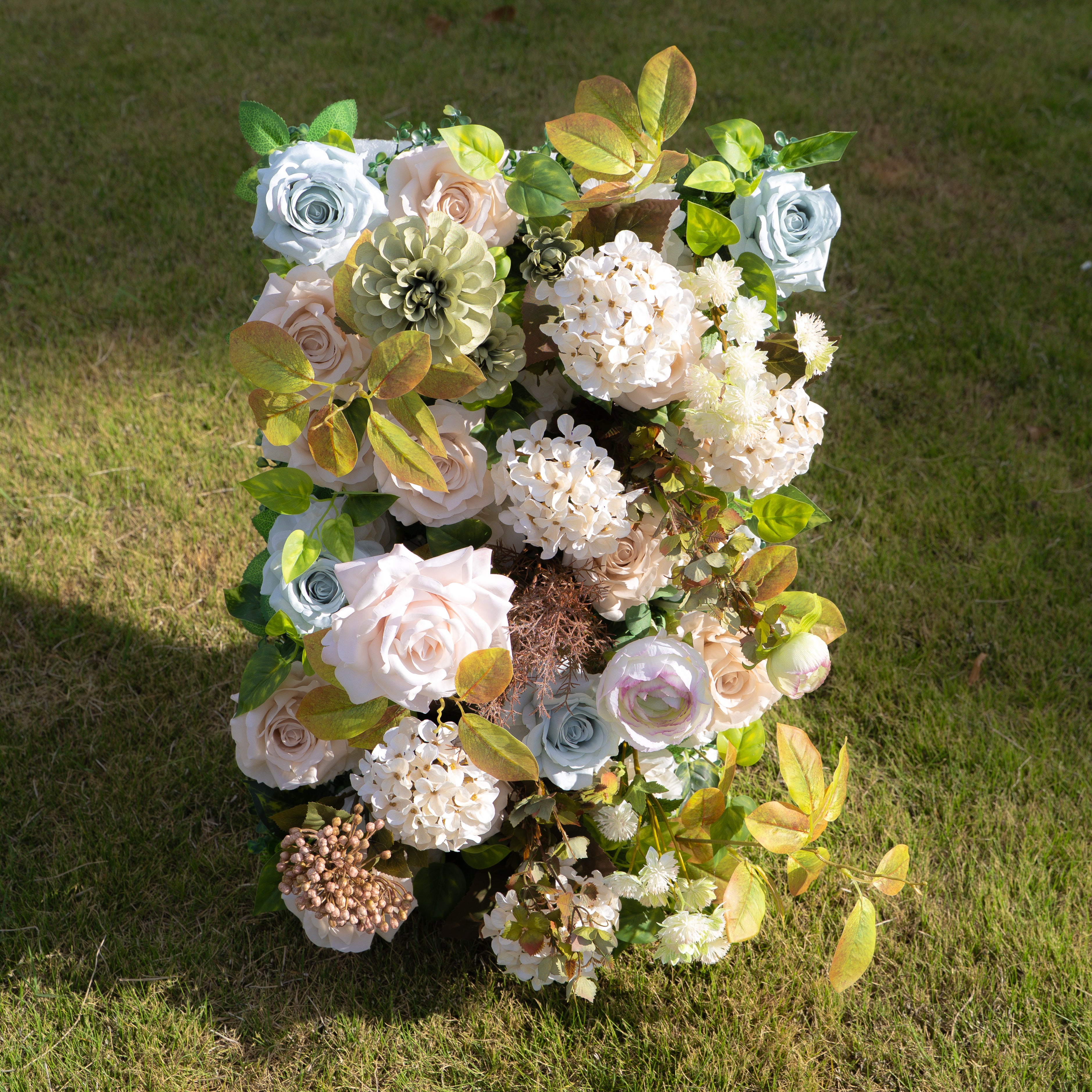 July:5D Fabric Artificial rolling up curtain flower wall