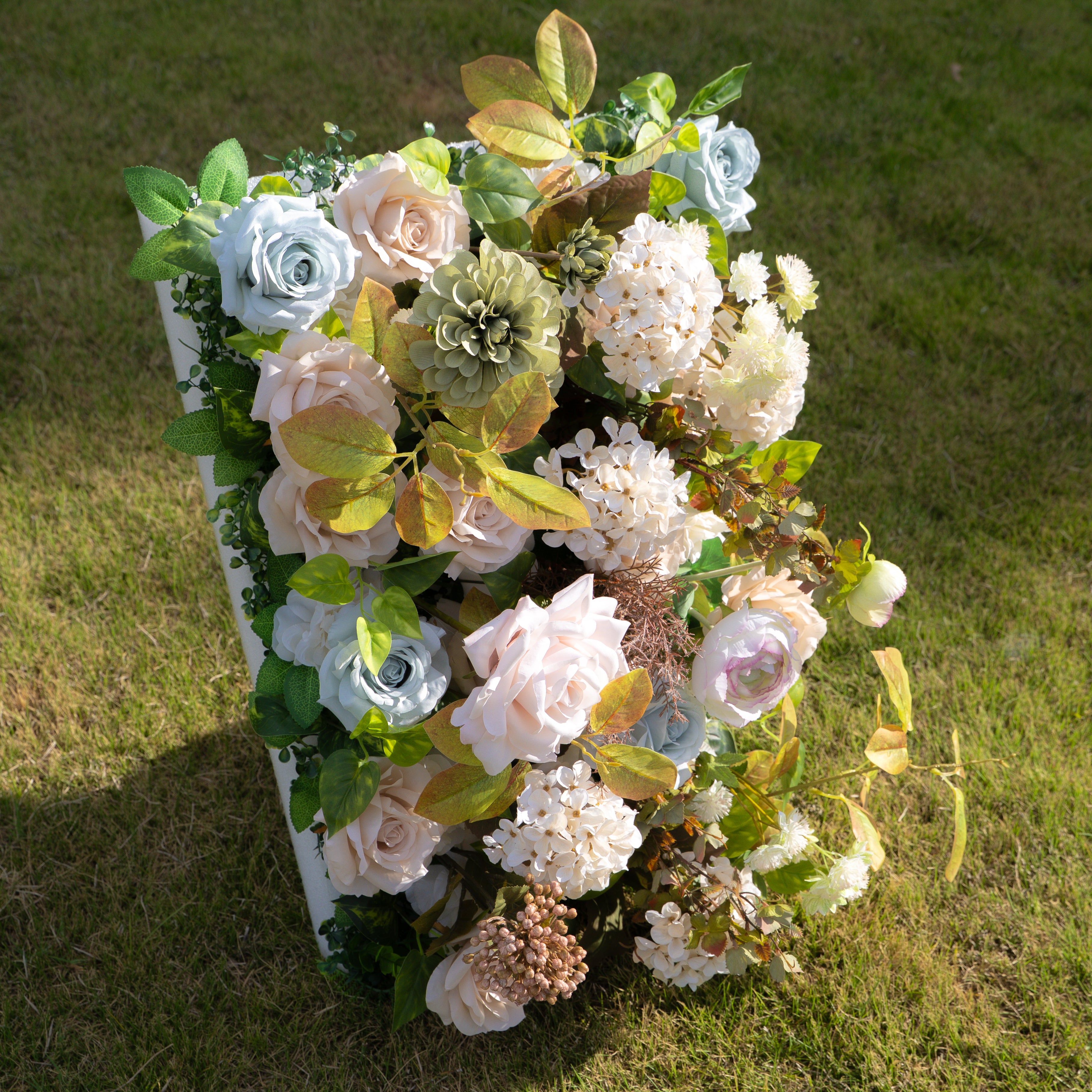 July:5D Fabric Artificial rolling up curtain flower wall