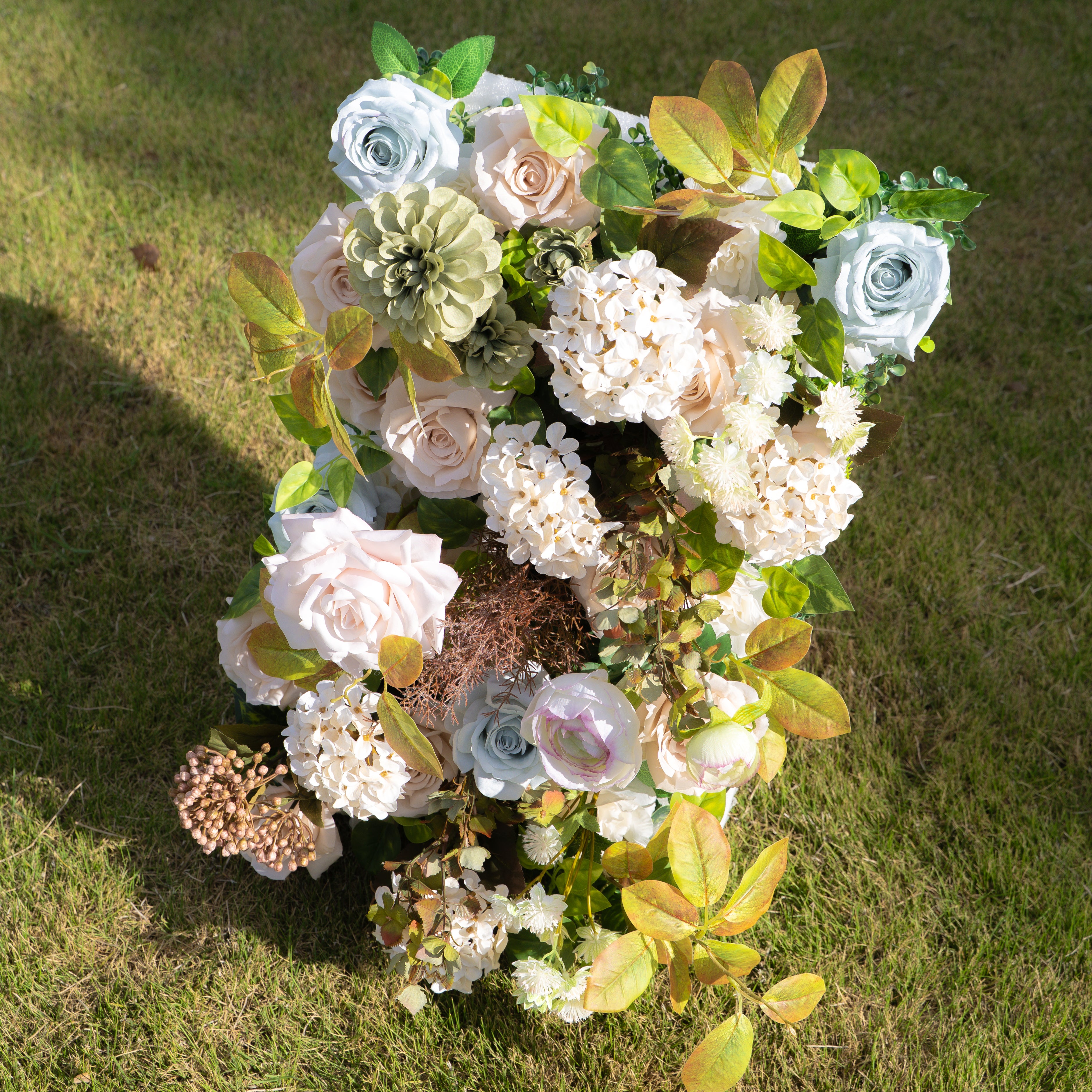 July:5D Fabric Artificial rolling up curtain flower wall