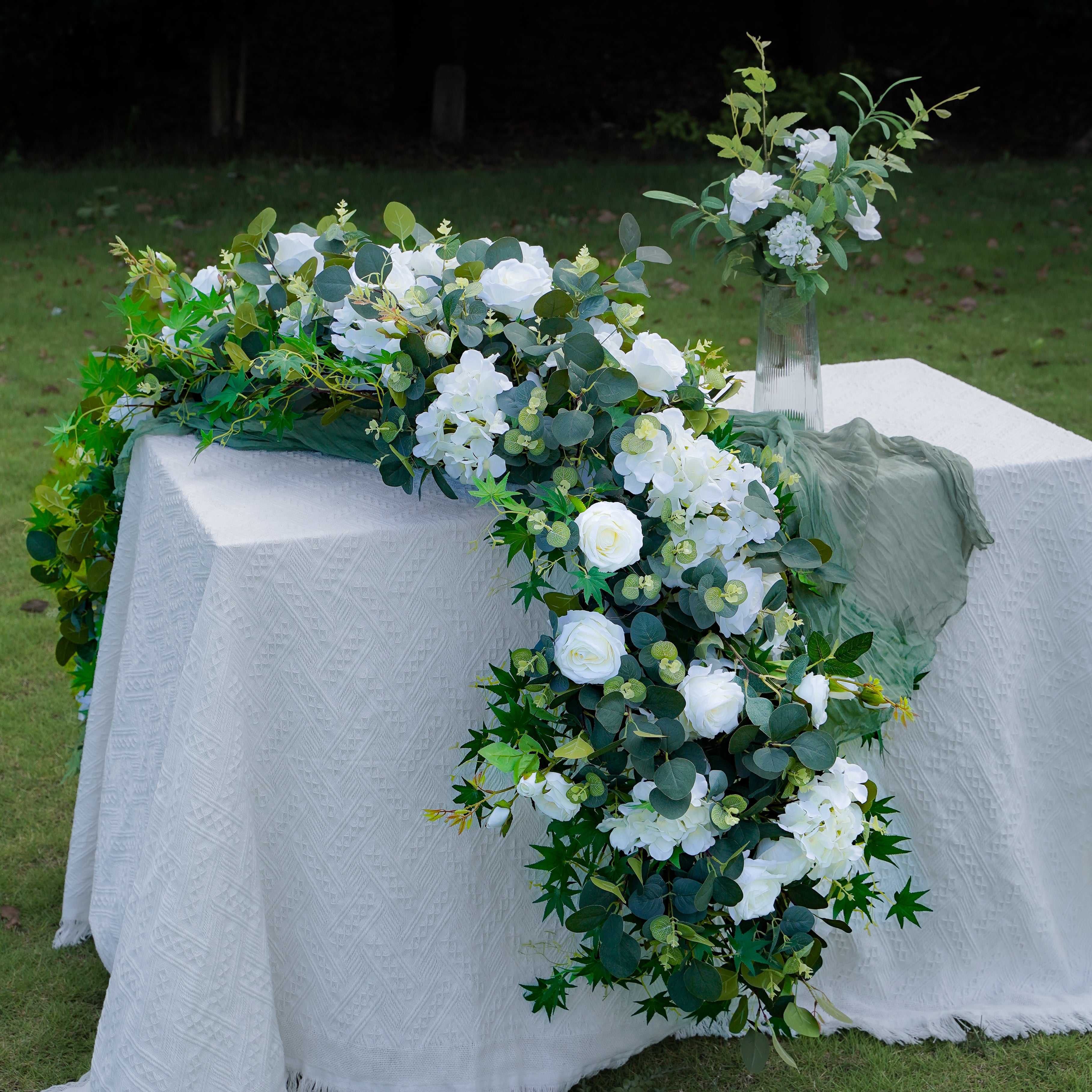 Clamï¼?023 New Long strip flower row trailing long table table arrangement table flower R924 Rose Morning