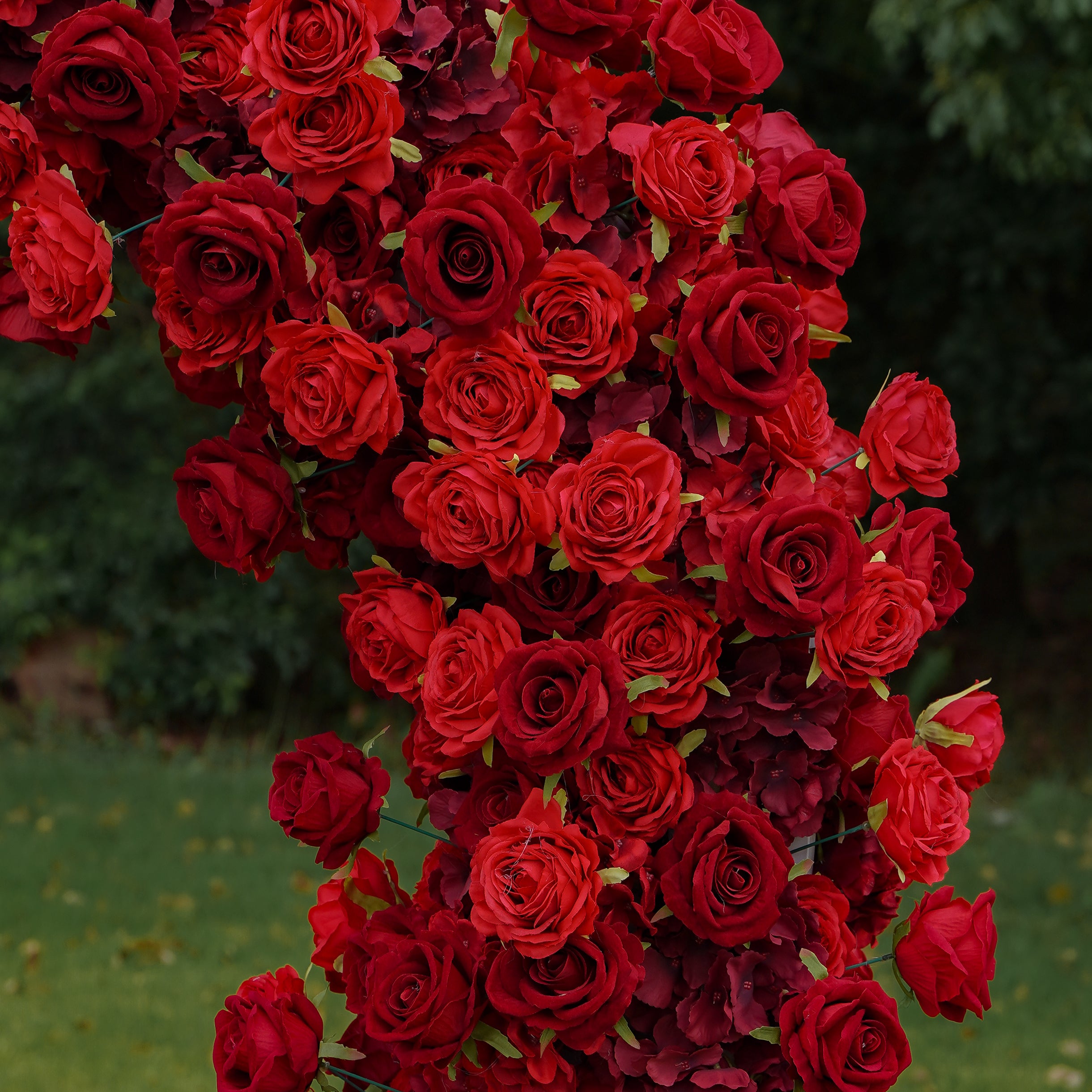 Red Heart:2023 New Wedding Party Background Floral Arch Decoration Including Frame -R810 Rose Morning