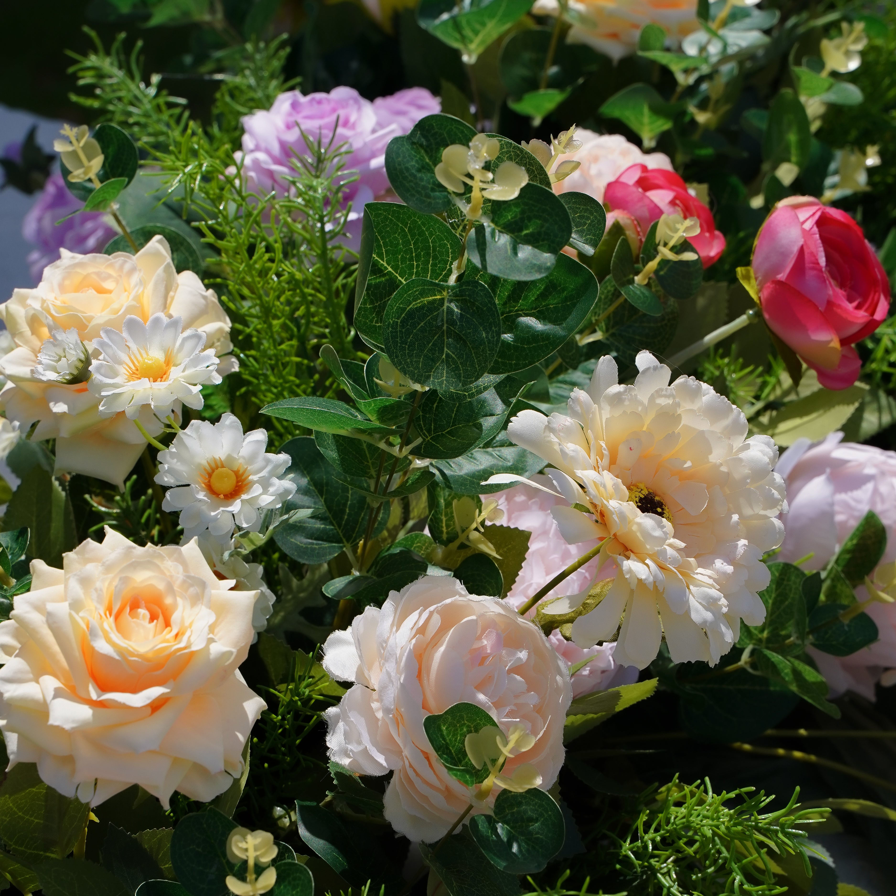 H007:Wedding Party Flower Row Decoration Ceiling Hanging Candles Rose Morning