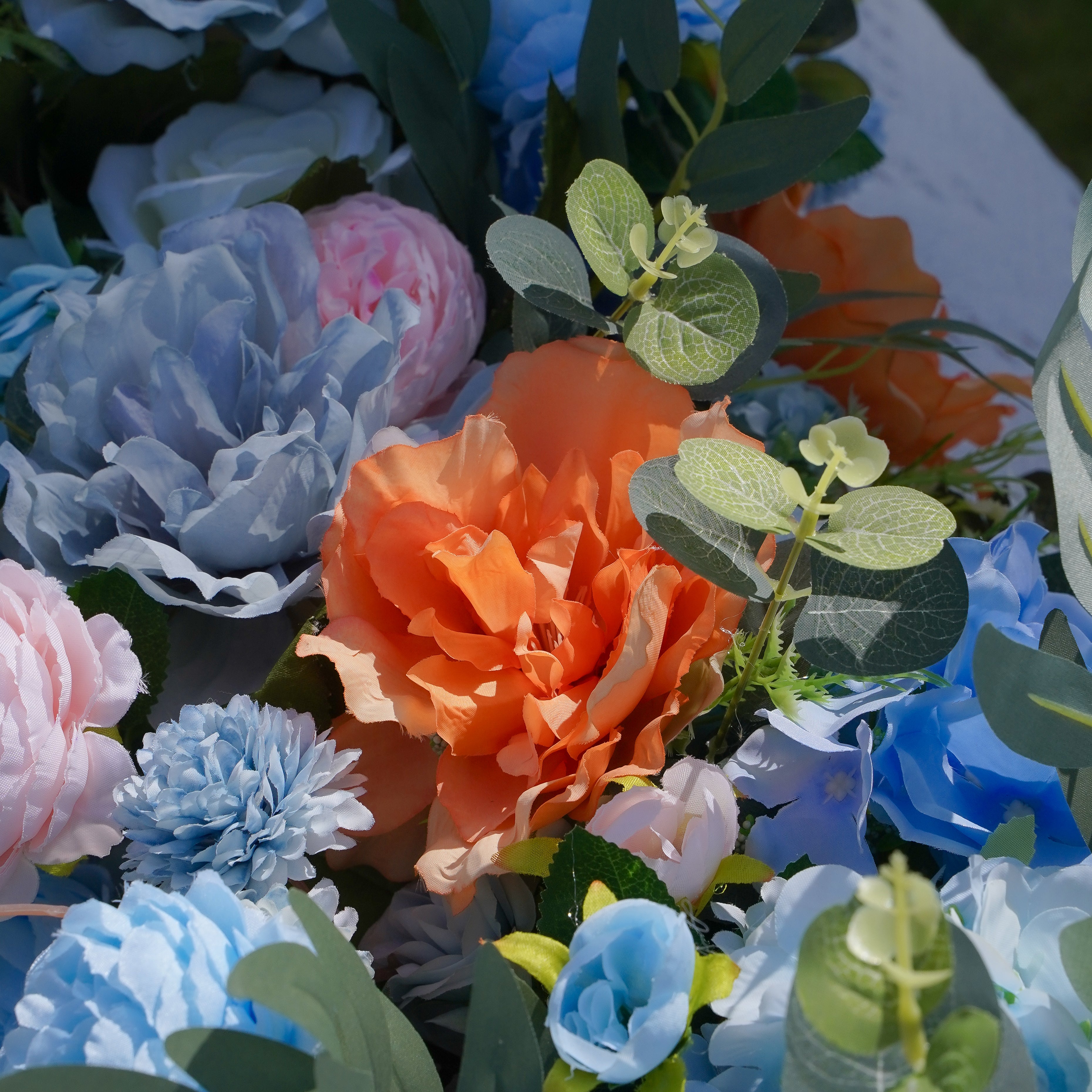 Amo:2023 New Long strip flower row trailing long table table arrangement table flower R930 Rose Morning