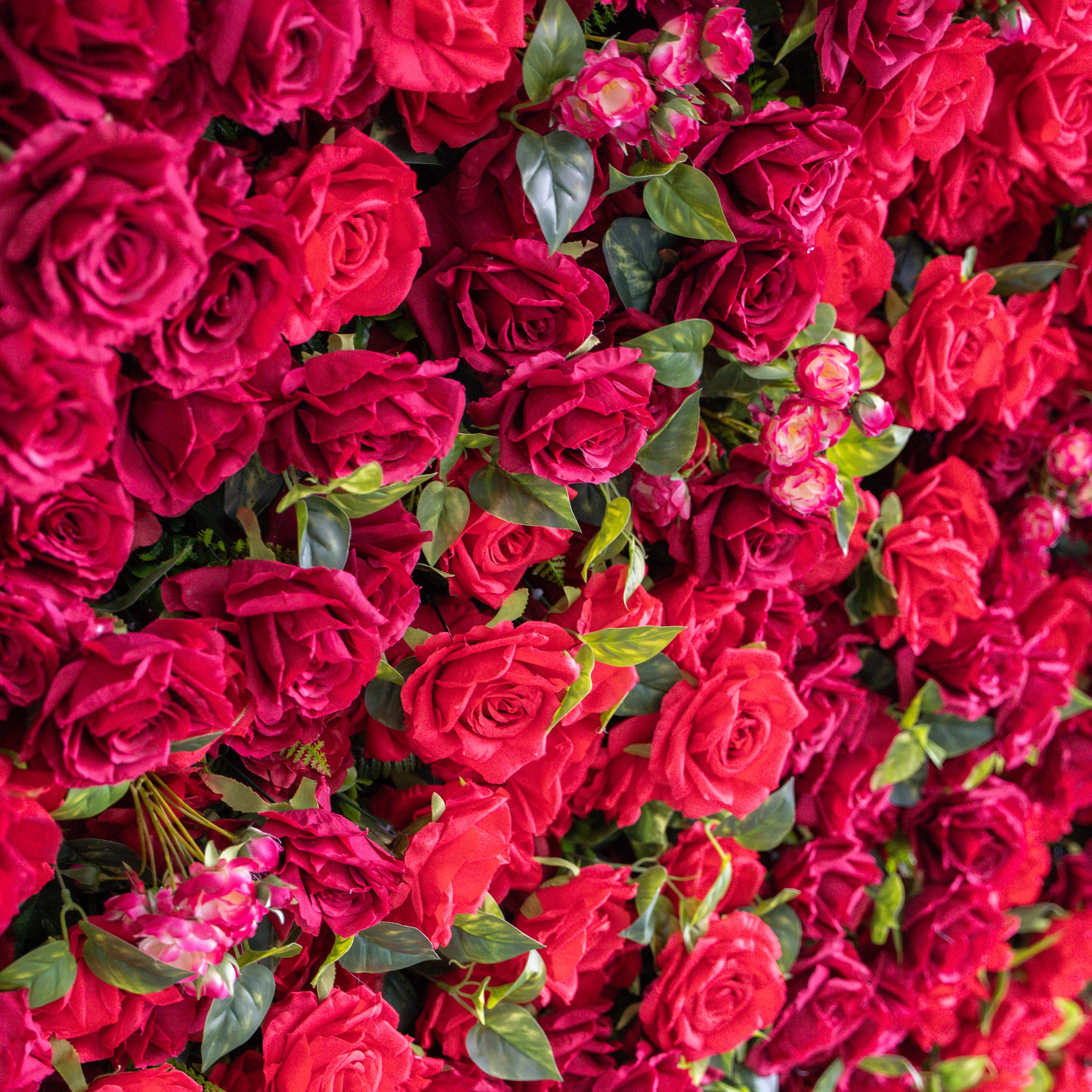 UL801:3D Unique Limited Fabric Artificial rolling up curtain flower wall (The ONLY ONE piece in the world)
