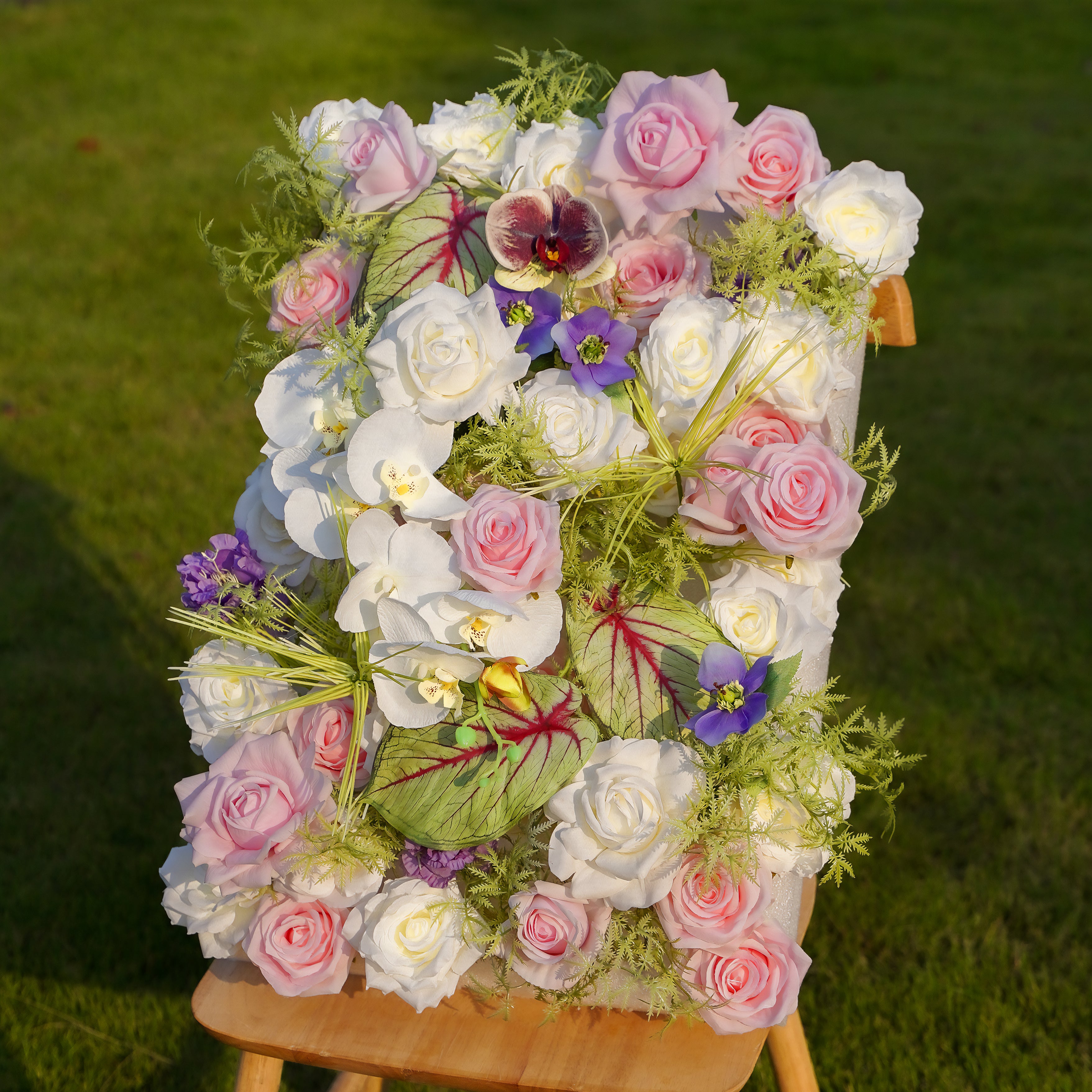 Copy of Frederica: 5D 2023 New Fabric Artificial Rolling Up Curtain Flower Wall Rose Morning