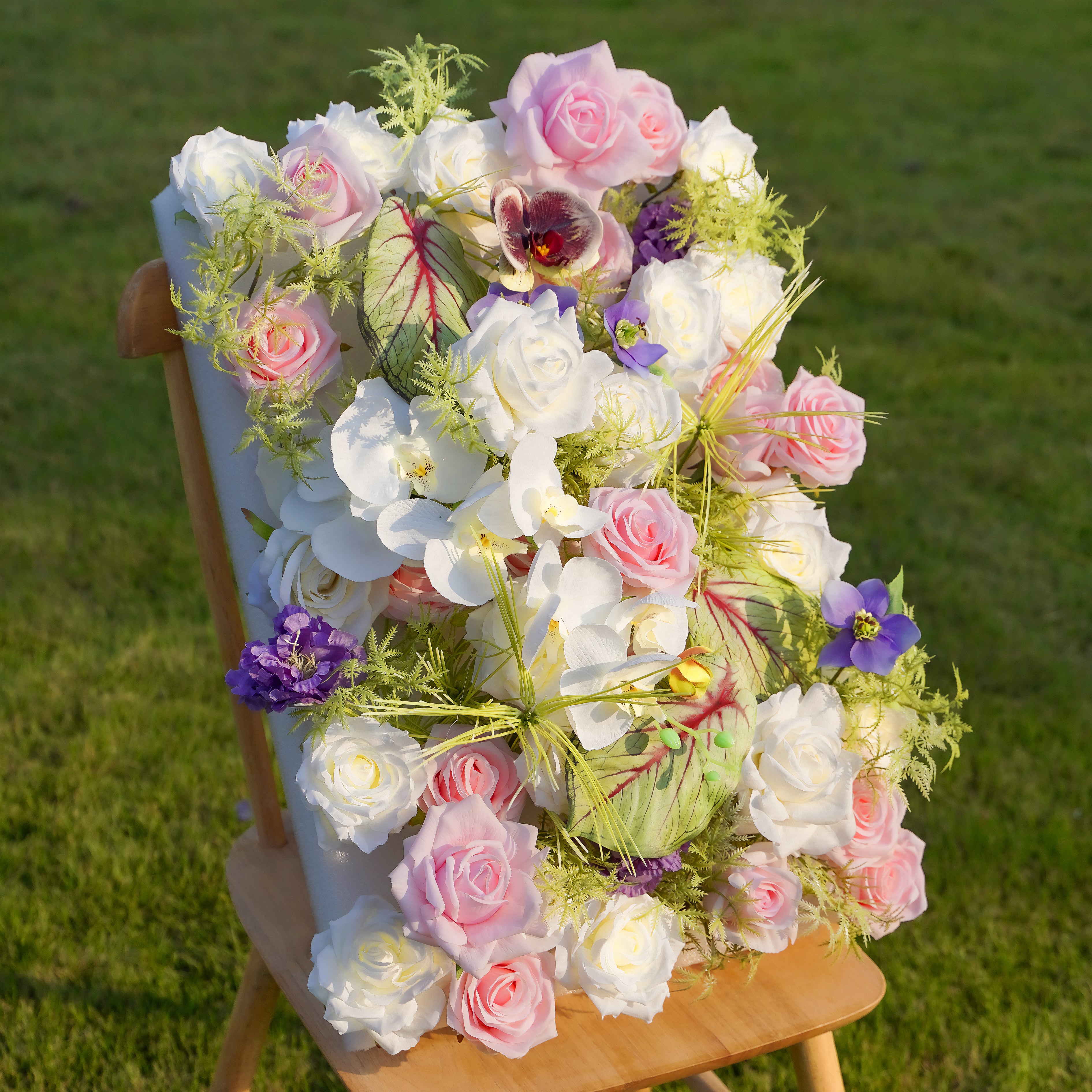 Copy of Frederica: 5D 2023 New Fabric Artificial Rolling Up Curtain Flower Wall Rose Morning