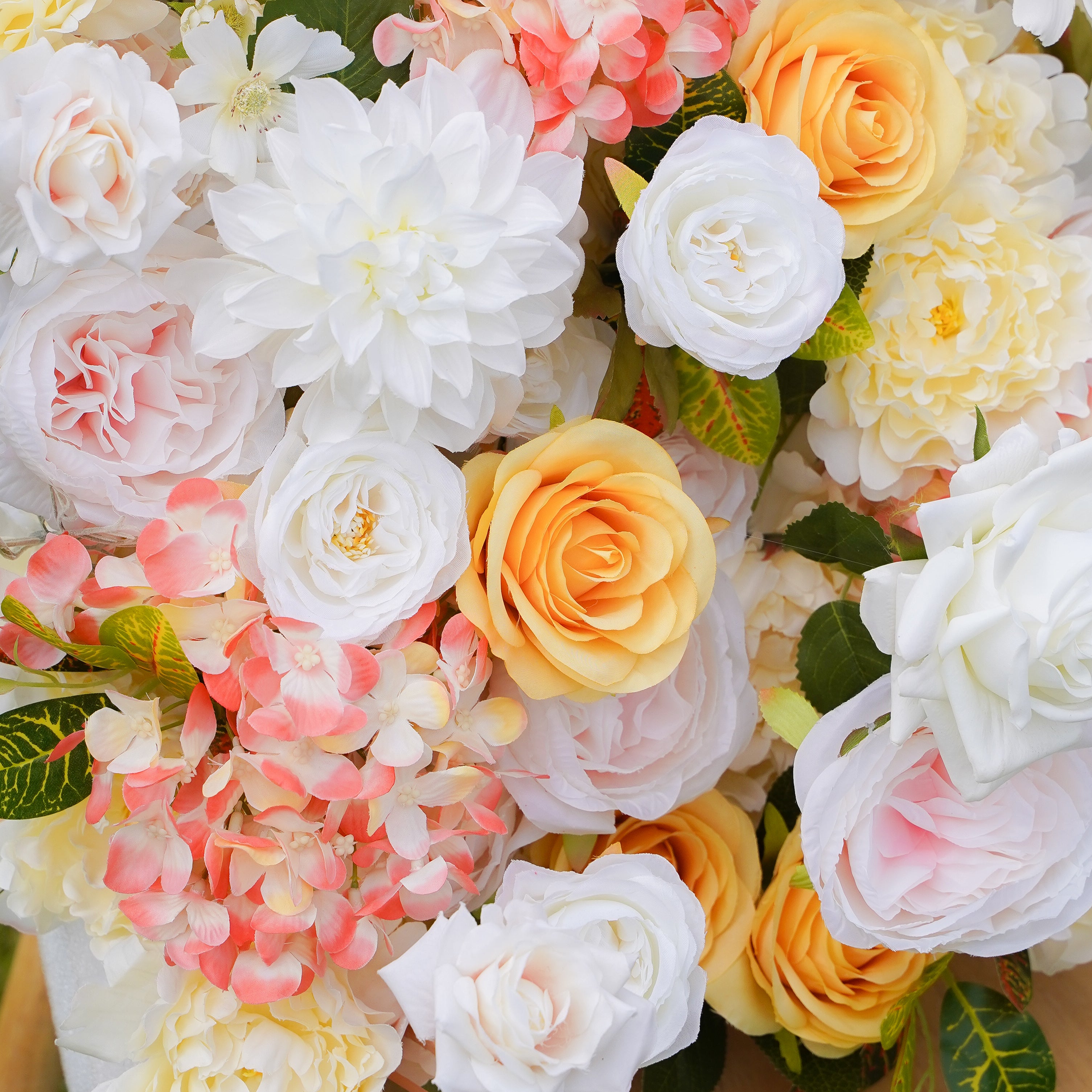 Elsie:5D 2023 New Fabric Artificial Rolling Up Curtain Flower Wall Rose Morning