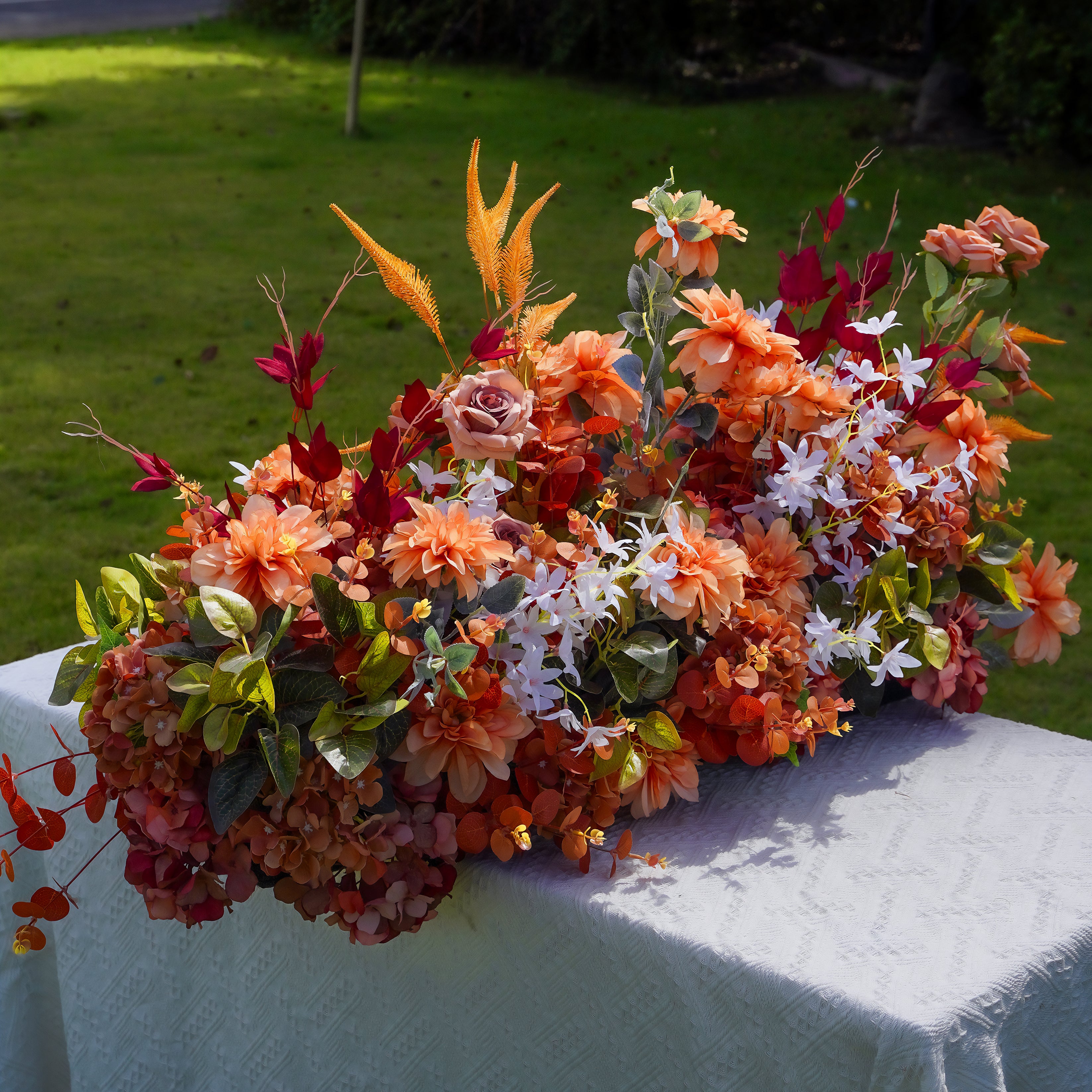W014:2023 New Wedding Party Background Floral Arch Decoration Including Frame Rose Morning