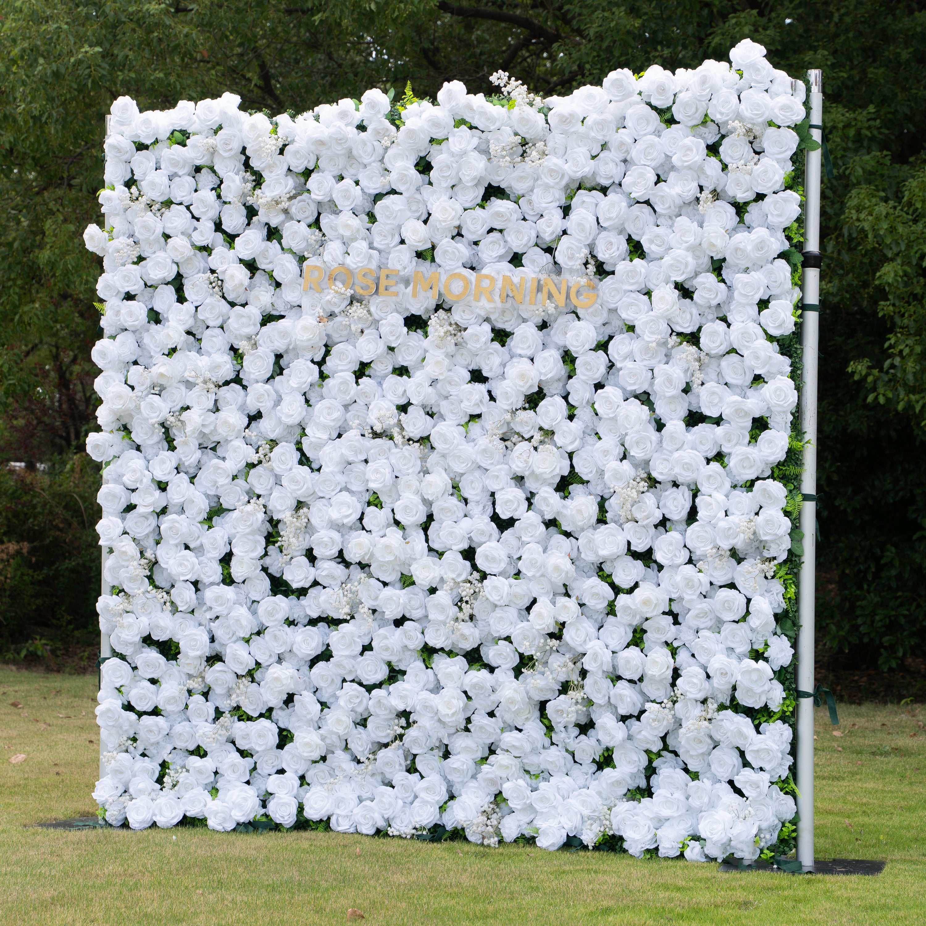 Ava:3D Fabric Artificial rolling up curtain flower wall