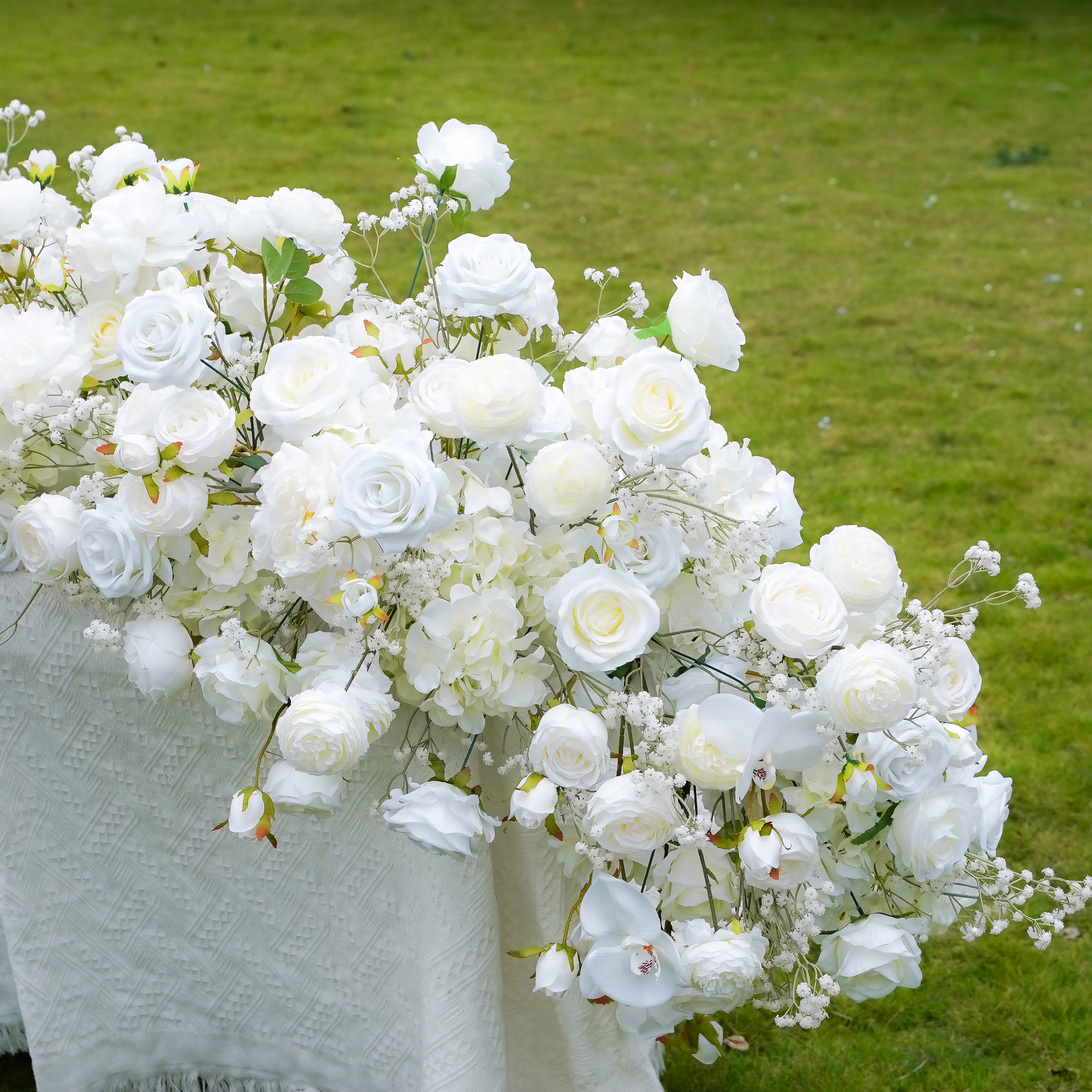 Celeste:2023 New Long strip flower row trailing long table table arrangement table flower R930 Rose Morning