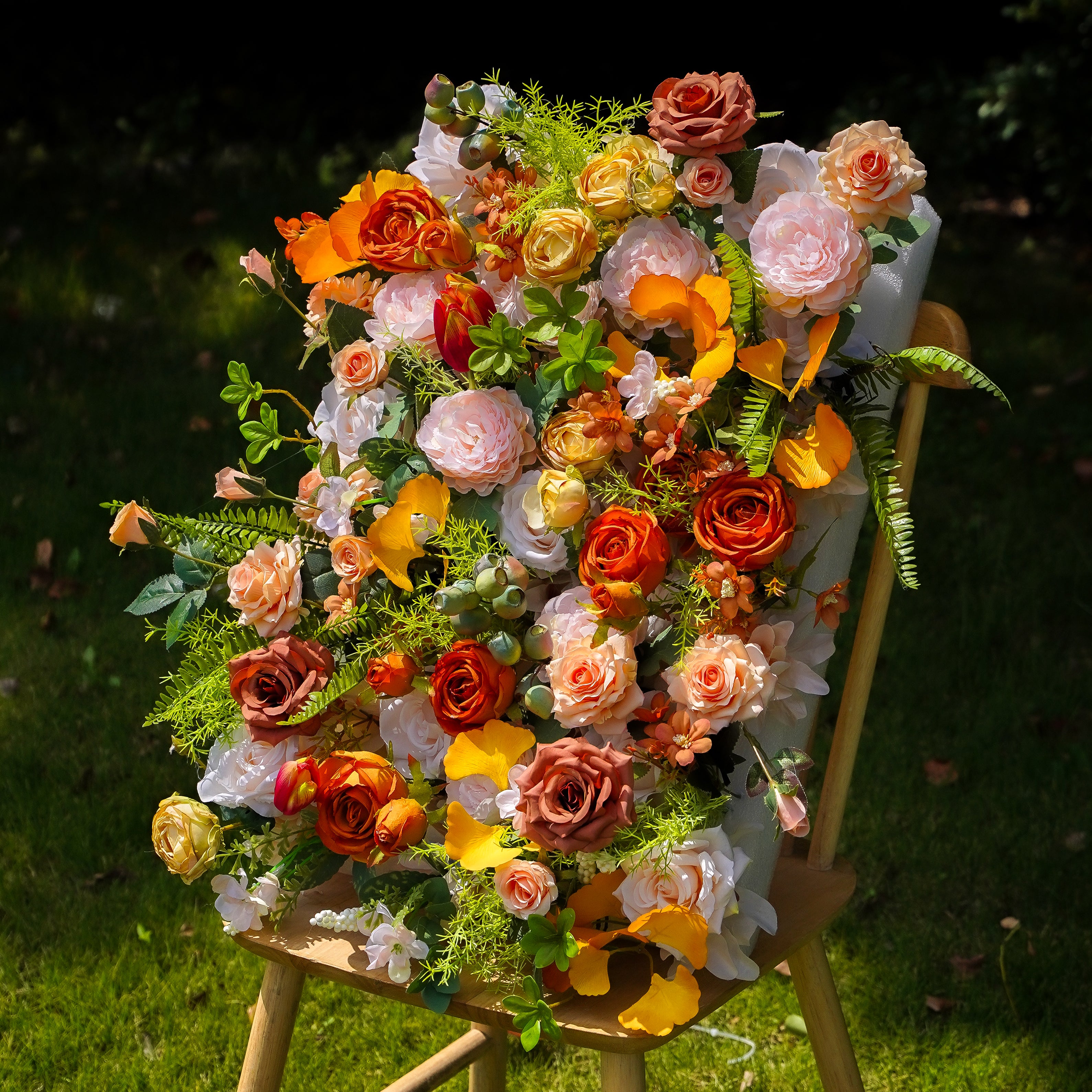 Harriet:5D 2023 New Fabric Artificial rolling up curtain flower wall Rose Morning