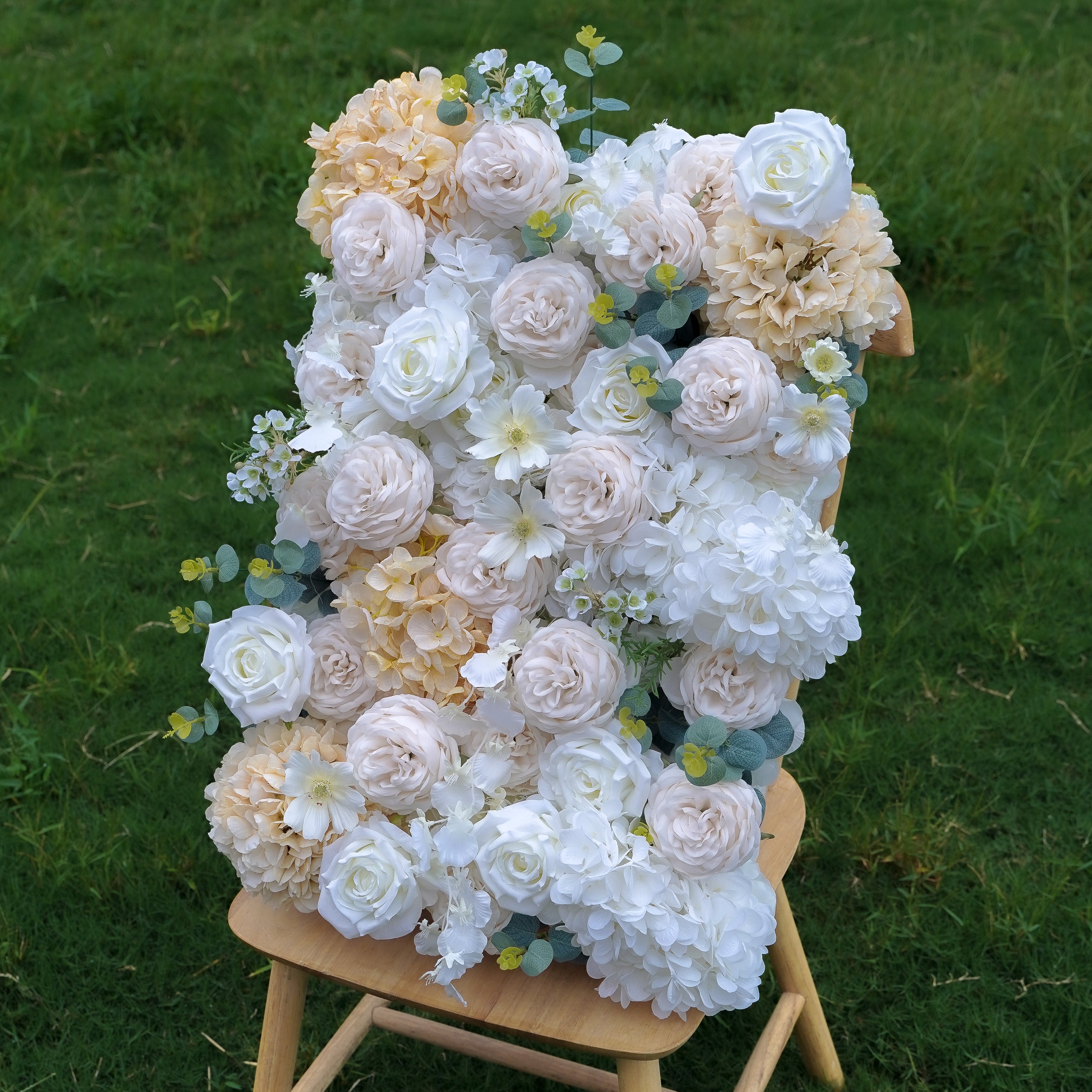 Ivy:5D 2023 New Fabric Artificial rolling up curtain flower wall Rose Morning