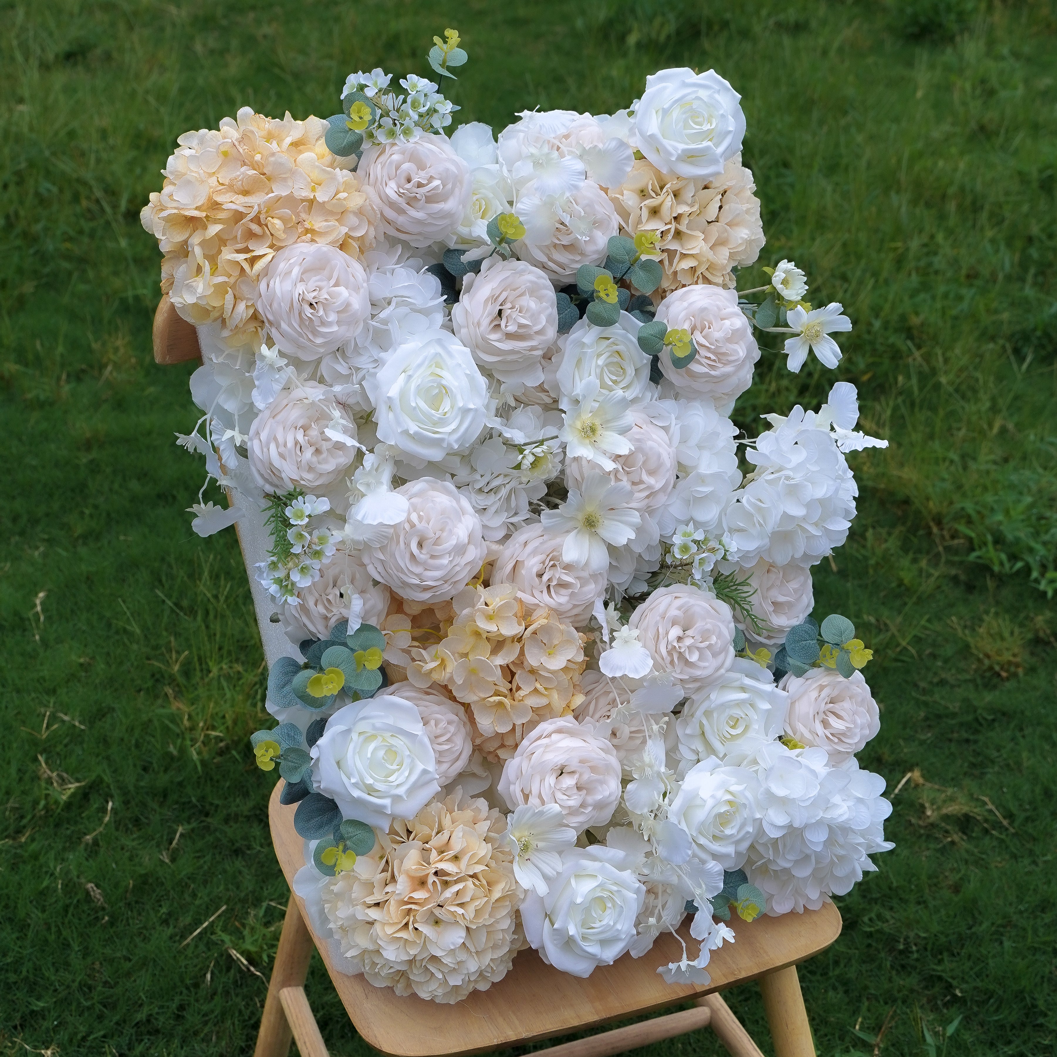 Ivy:5D 2023 New Fabric Artificial rolling up curtain flower wall Rose Morning