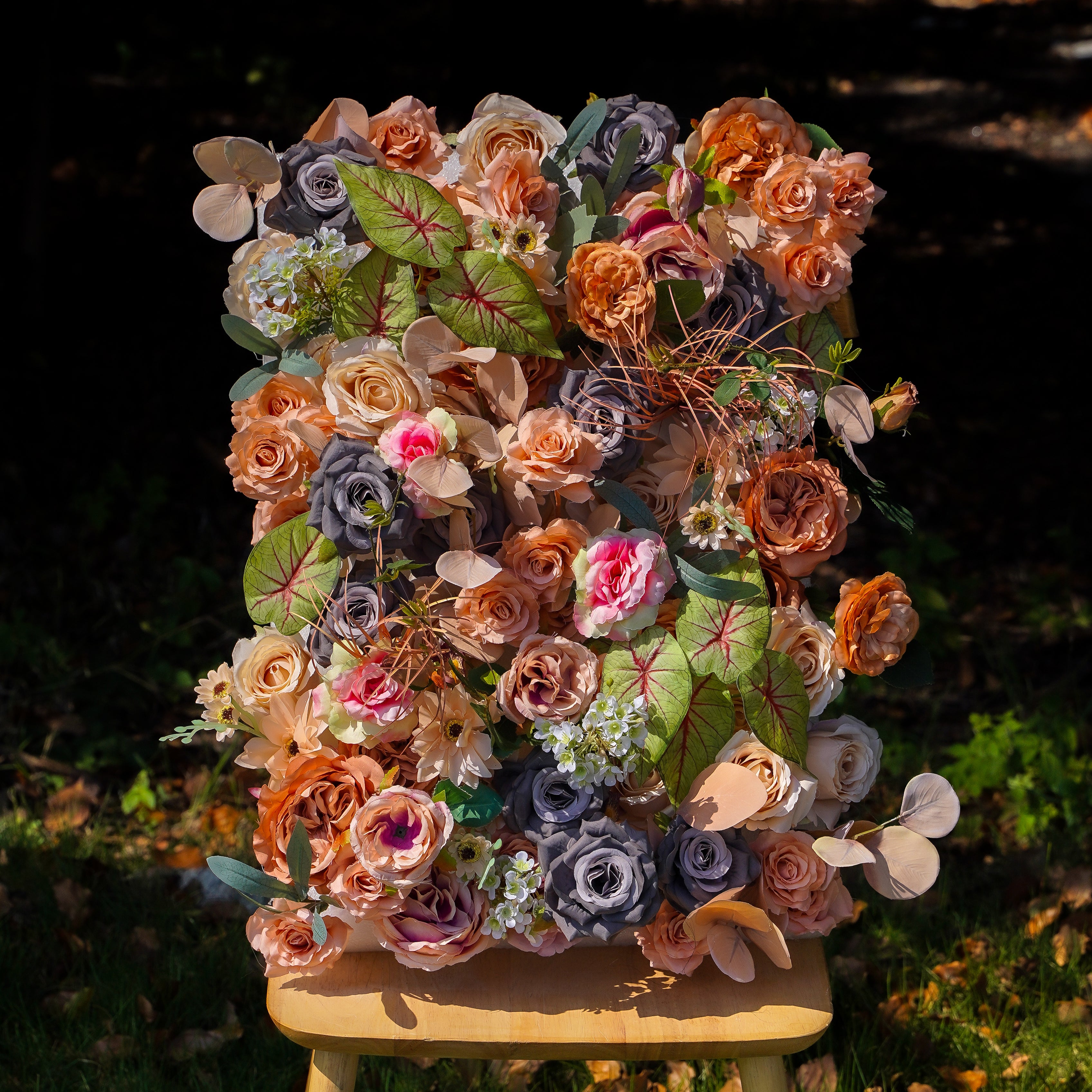 Copy of Ivy:5D 2023 New Fabric Artificial rolling up curtain flower wall Rose Morning
