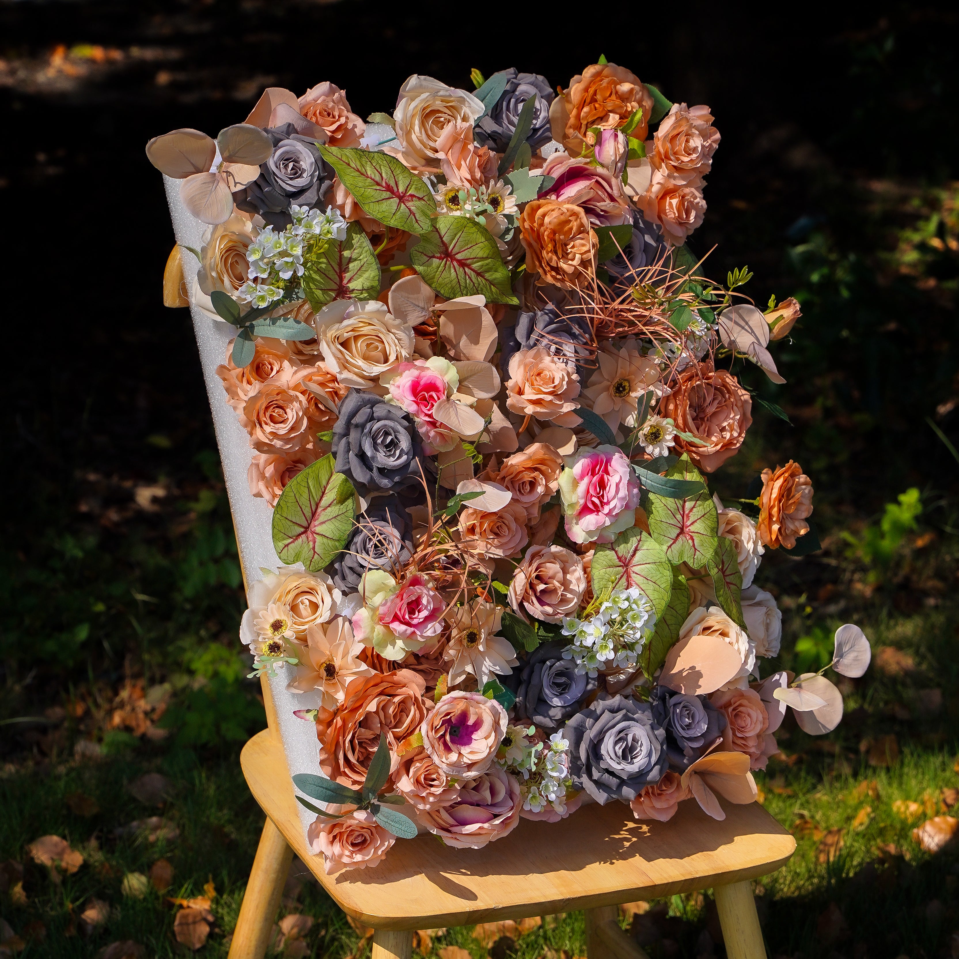 Copy of Ivy:5D 2023 New Fabric Artificial rolling up curtain flower wall Rose Morning