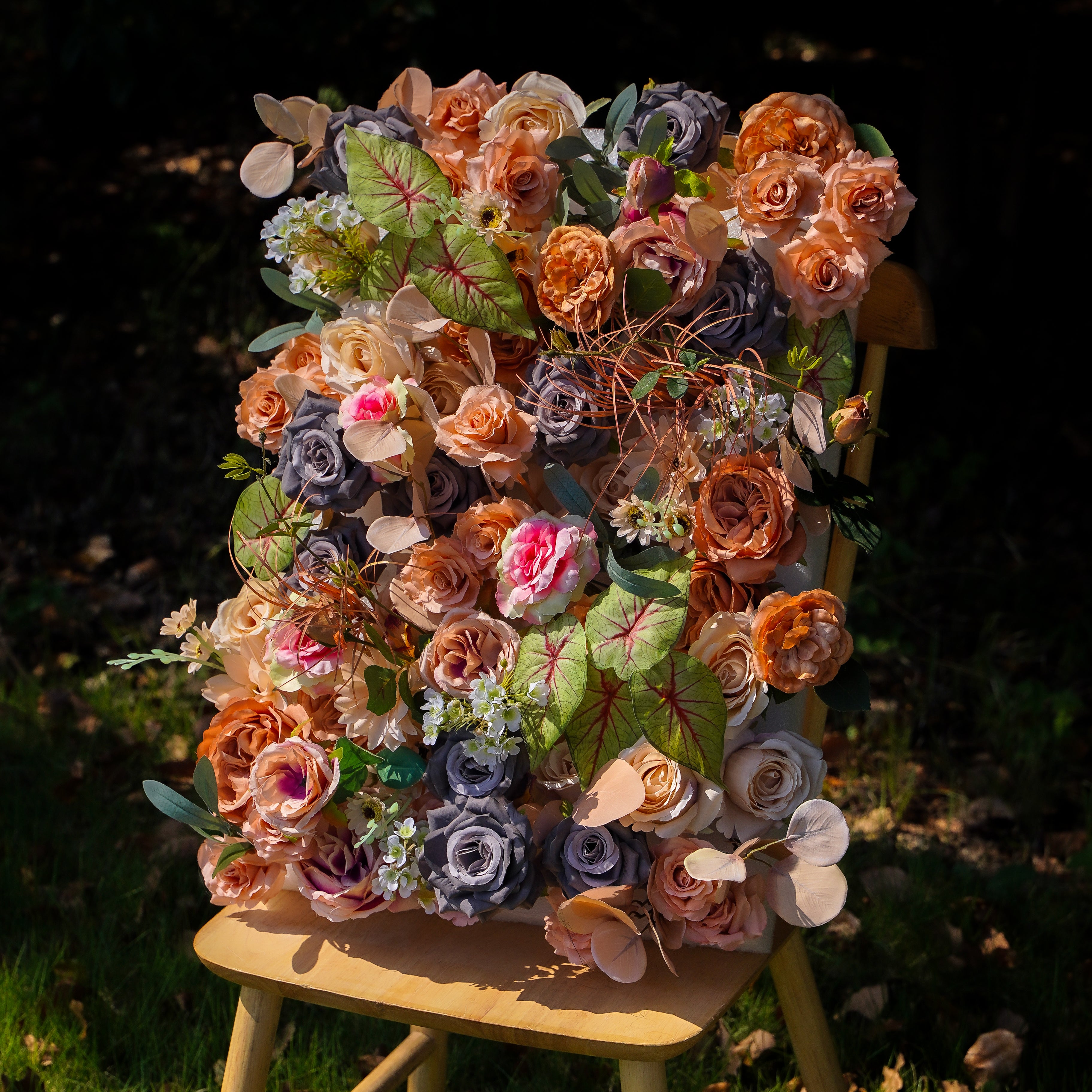 Copy of Ivy:5D 2023 New Fabric Artificial rolling up curtain flower wall Rose Morning
