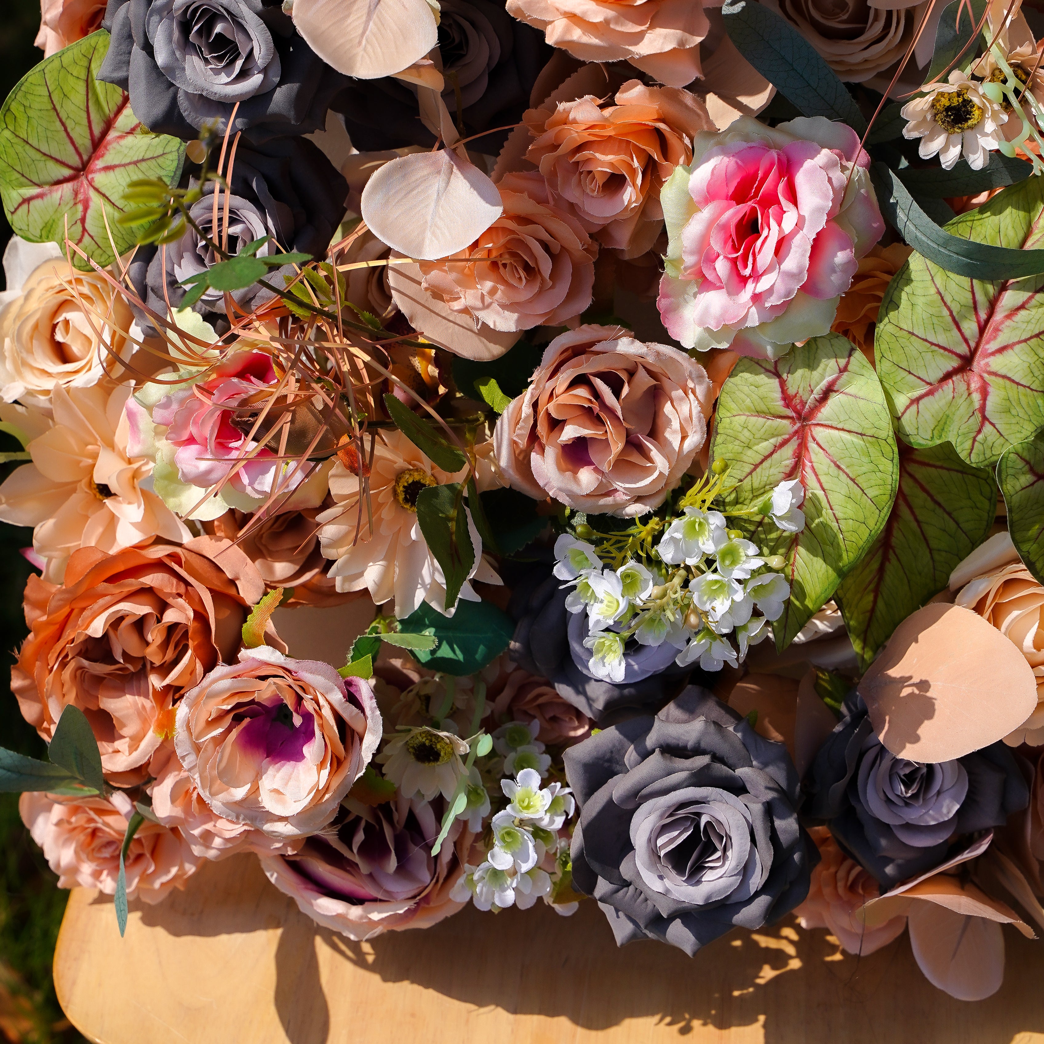 Copy of Ivy:5D 2023 New Fabric Artificial rolling up curtain flower wall Rose Morning