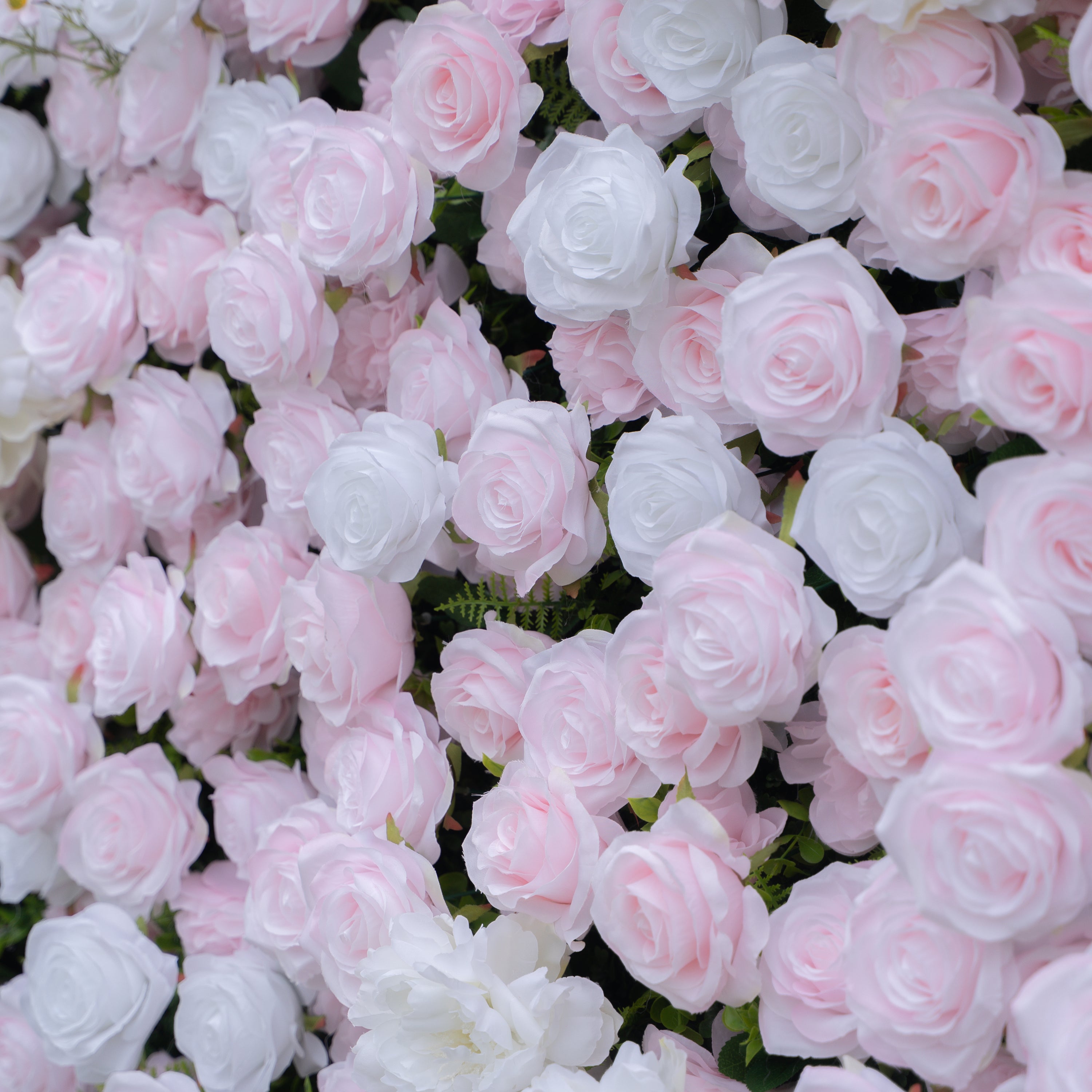 Whitepink: 3D Layered Flower Wall - Luxury Silk Rolling Backdrop (In US Stock 5-7 Days Delivered)