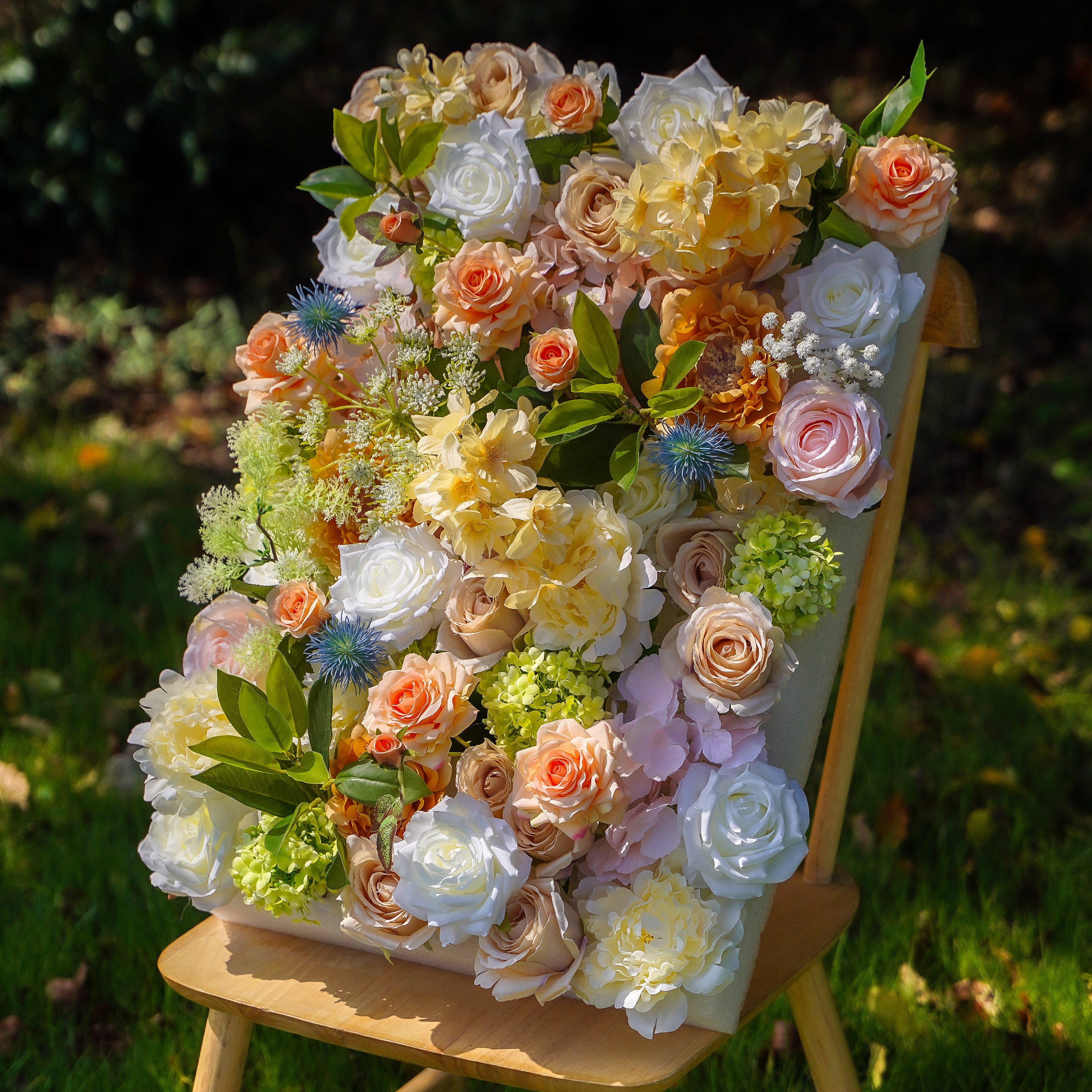 Copy of kimberley:5D 2023 New Fabric Artificial rolling up curtain flower wall Rose Morning