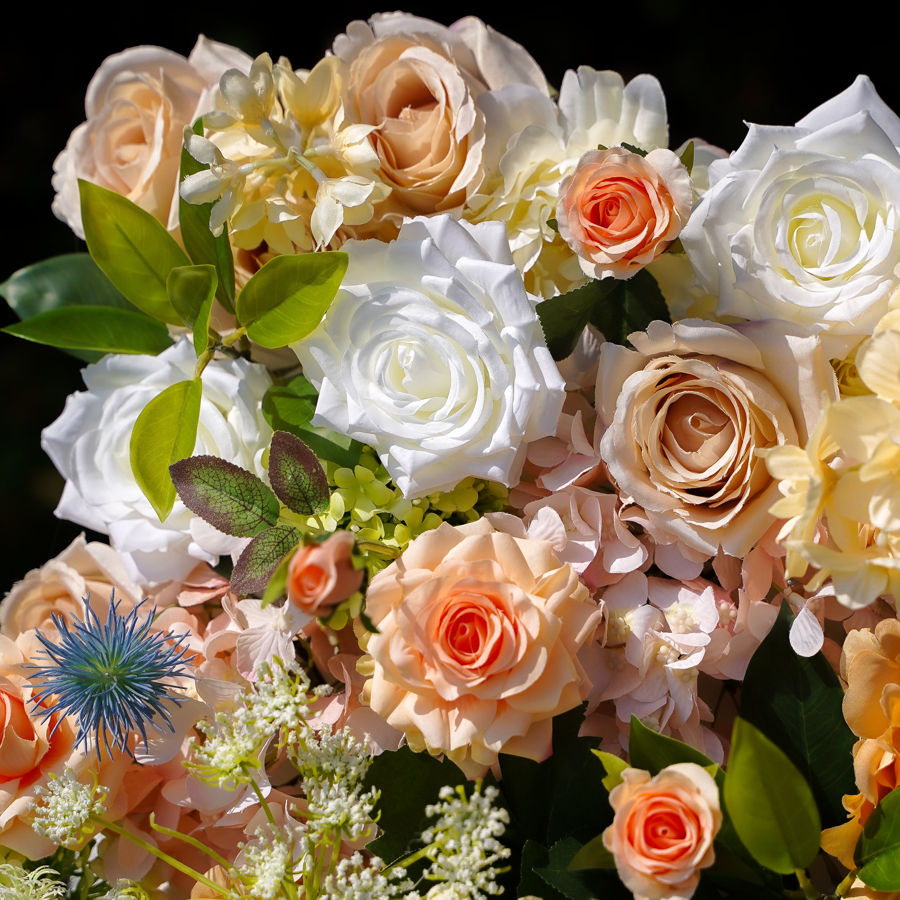 Copy of kimberley:5D 2023 New Fabric Artificial rolling up curtain flower wall Rose Morning